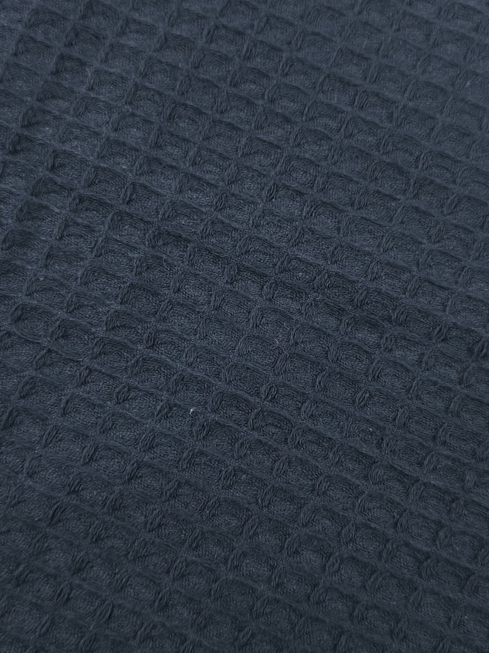 Black Waffle Cotton *EXTRA WIDE*