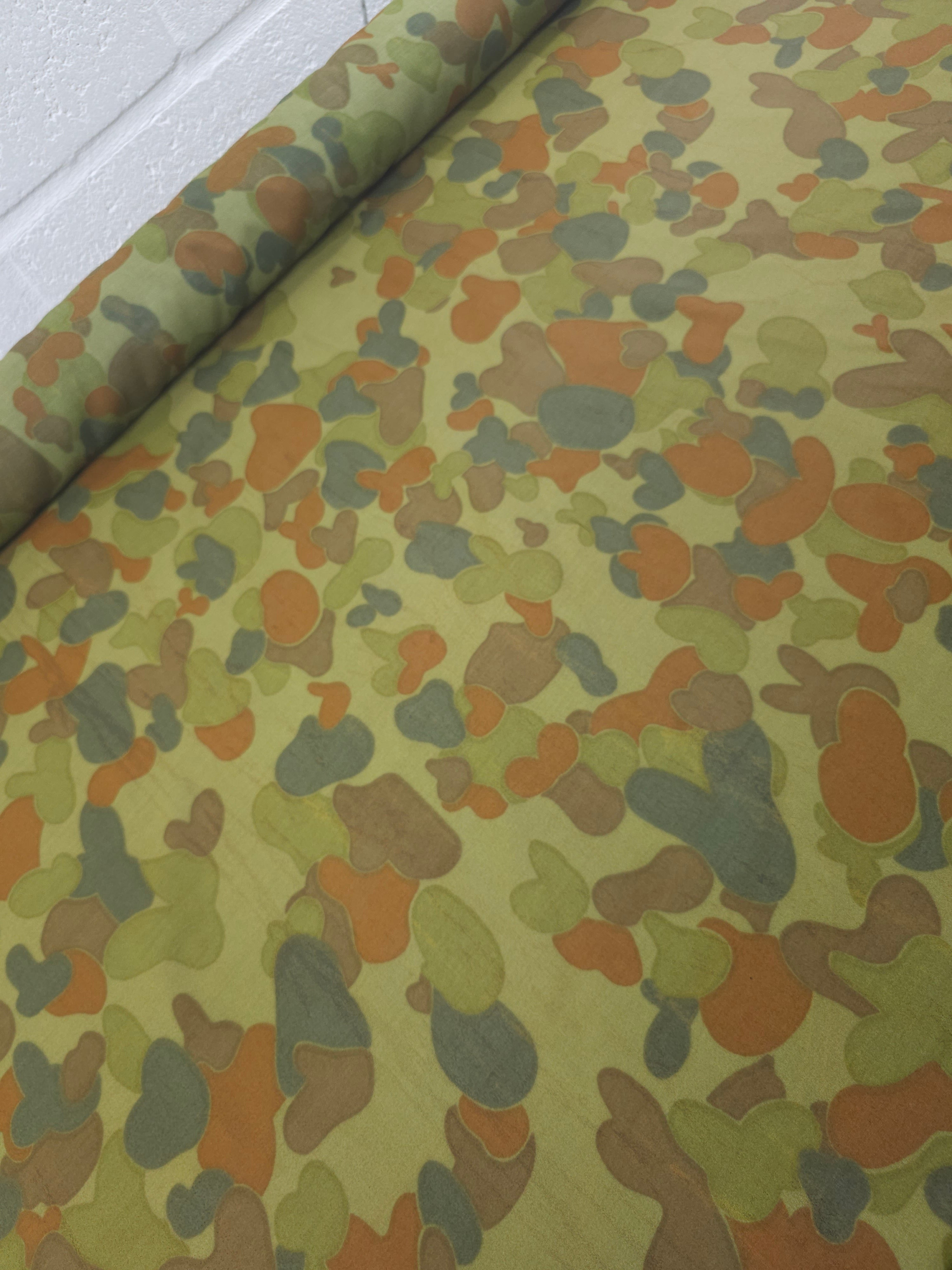 Washed Camo Poly Cotton *DEFECT*