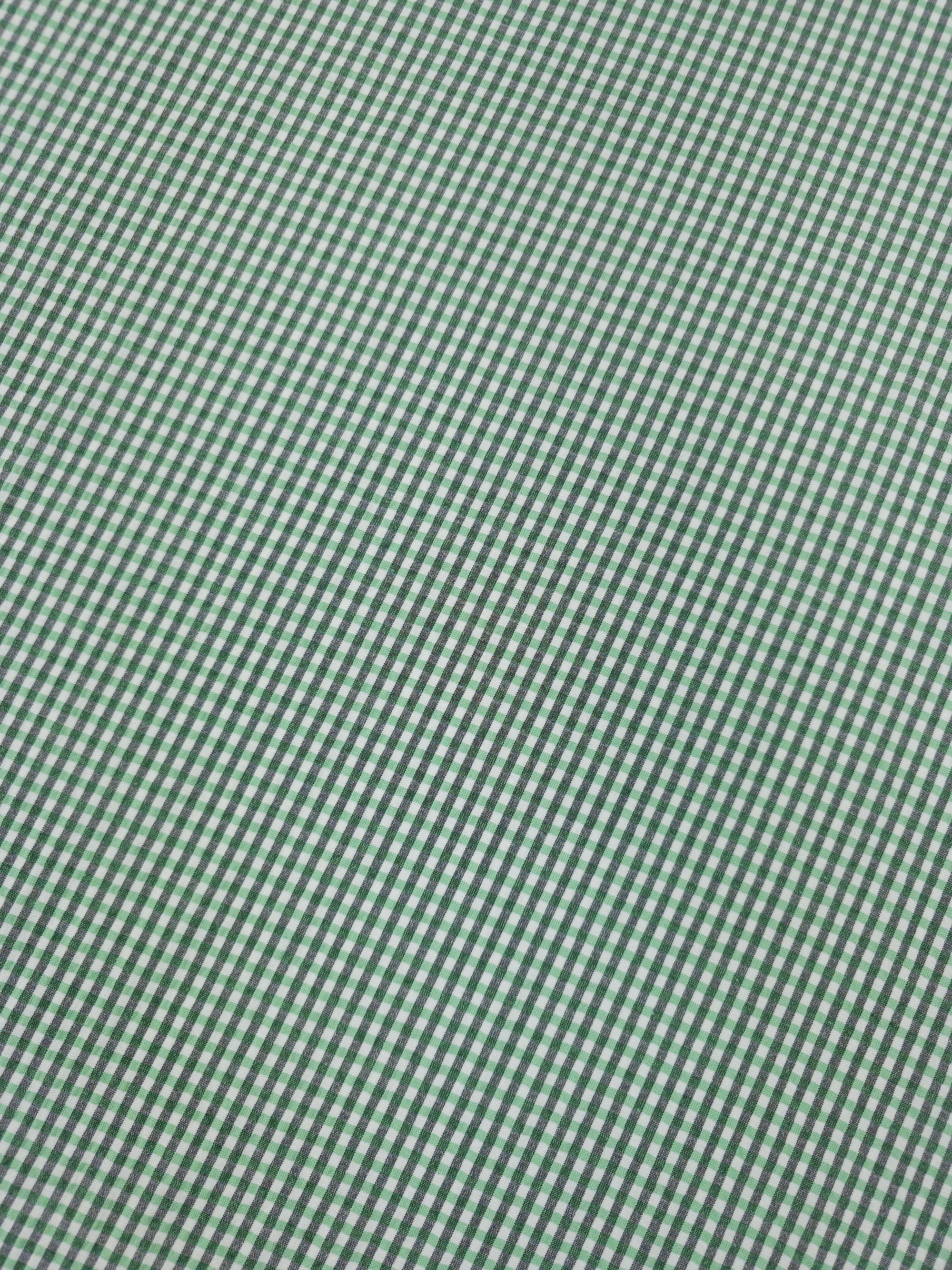 Green/Grey Mini Gingham Cotton Poly