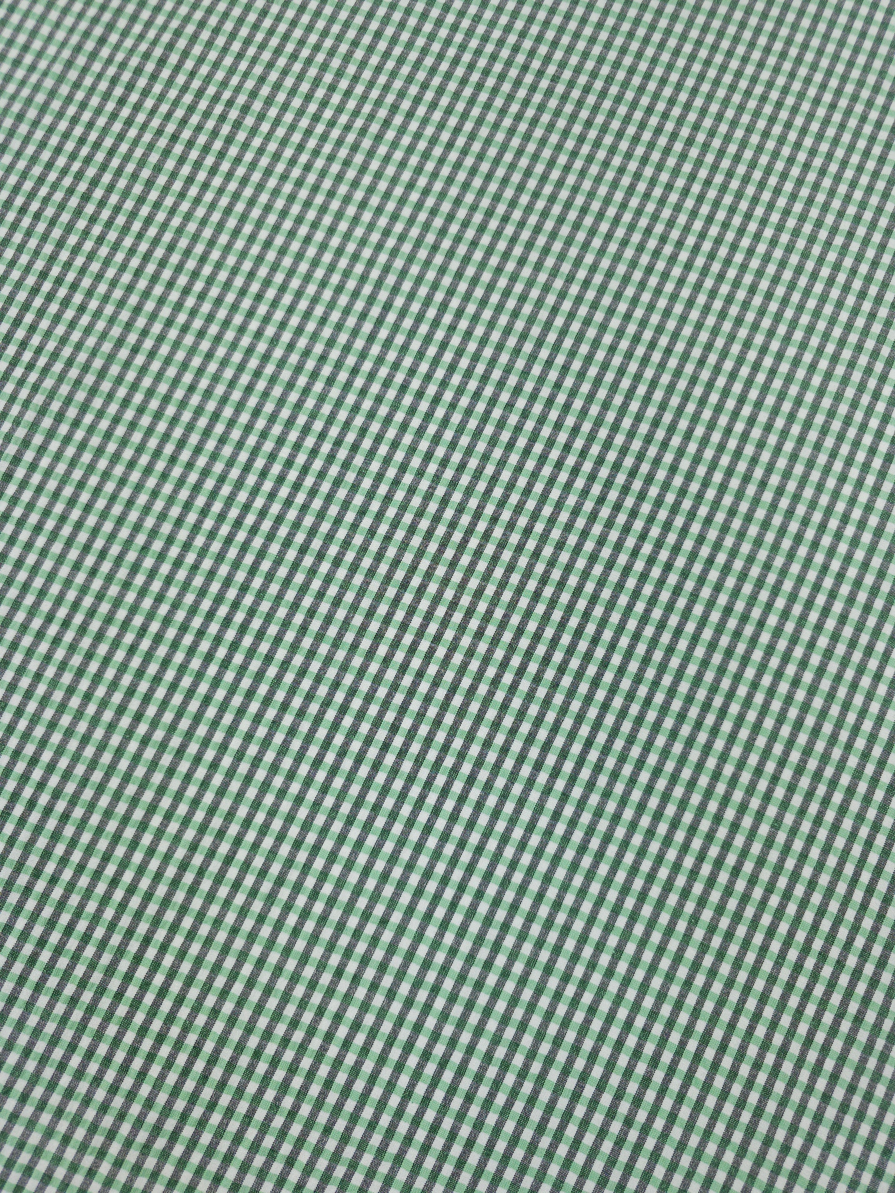 Green/Grey Mini Gingham Cotton Poly