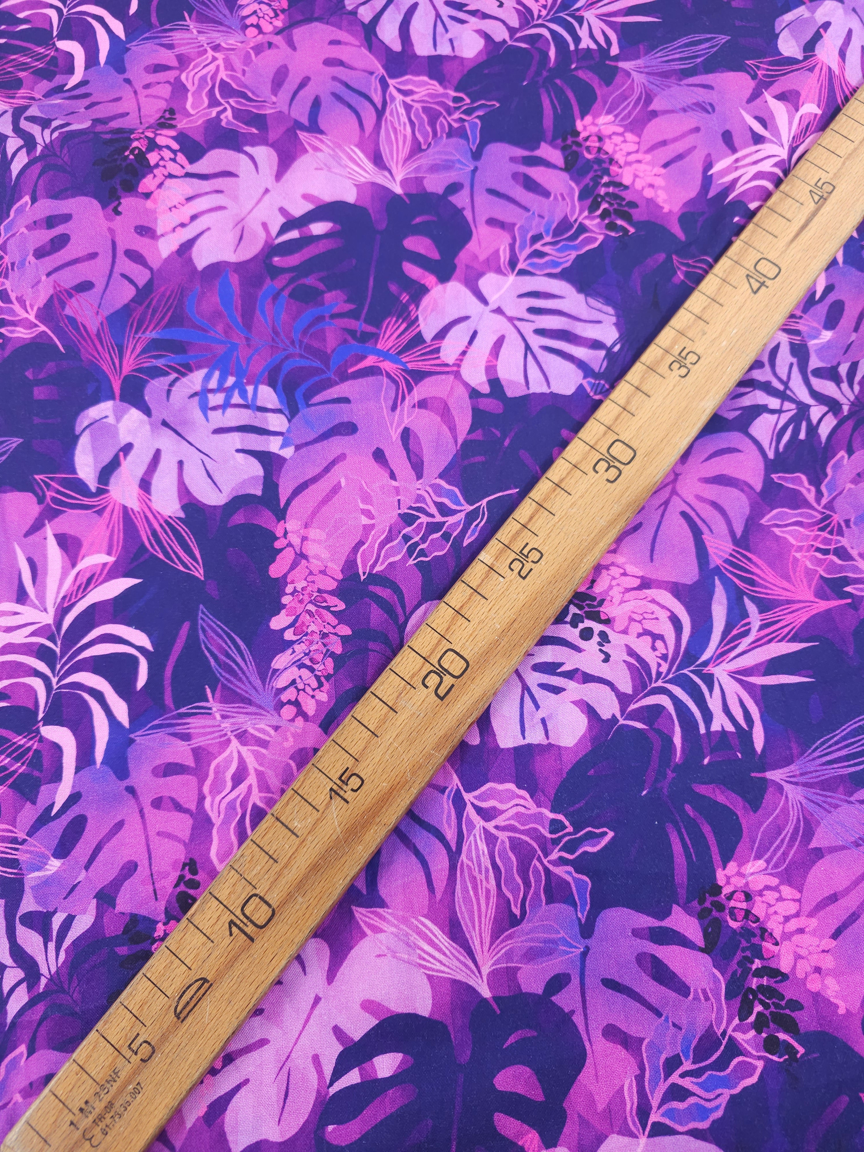Purple Palm Leaf 100% Cotton 106” - Robert Kaufman *EXTRA WIDE*
