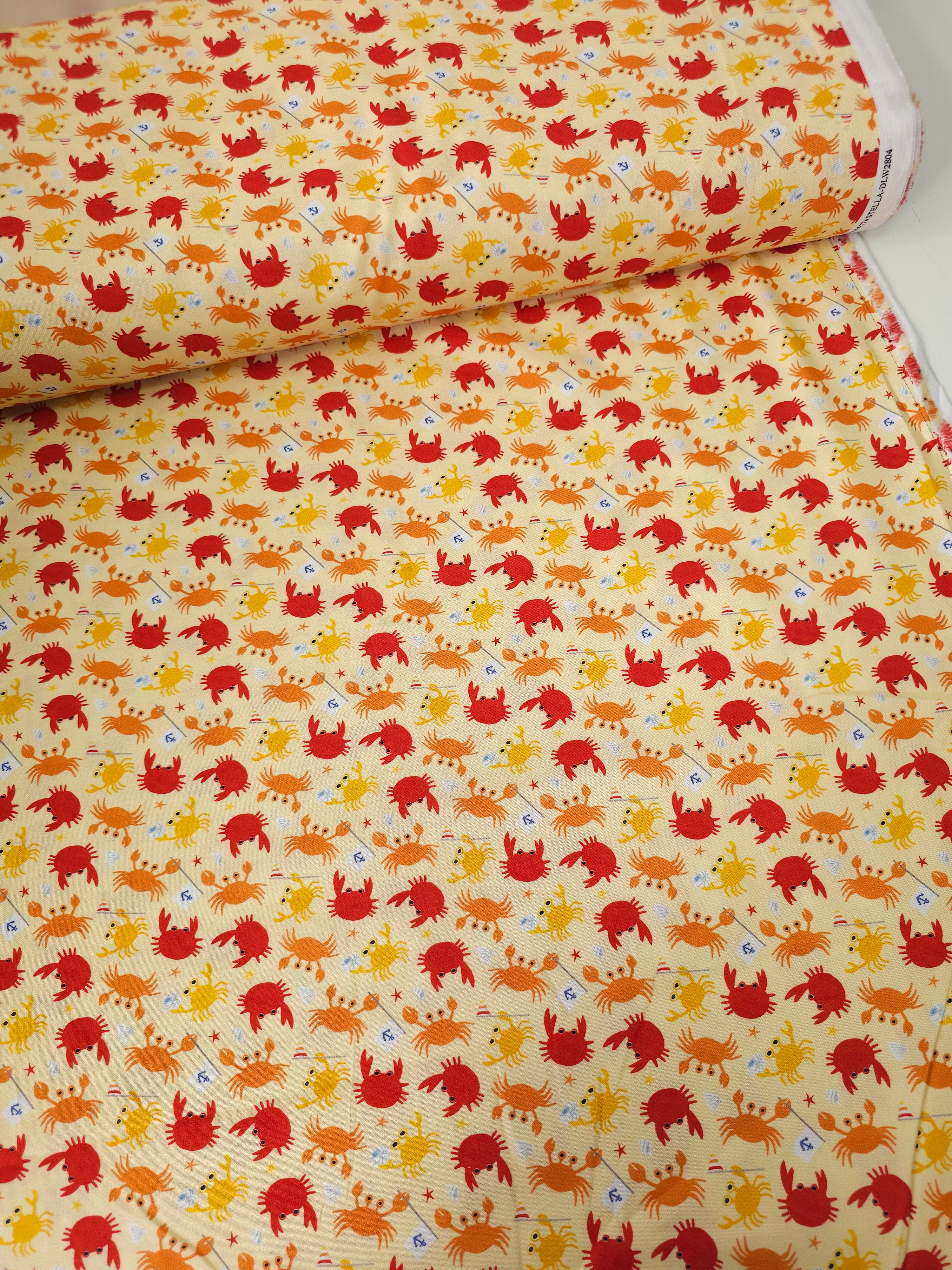 Crab Party 100% Cotton