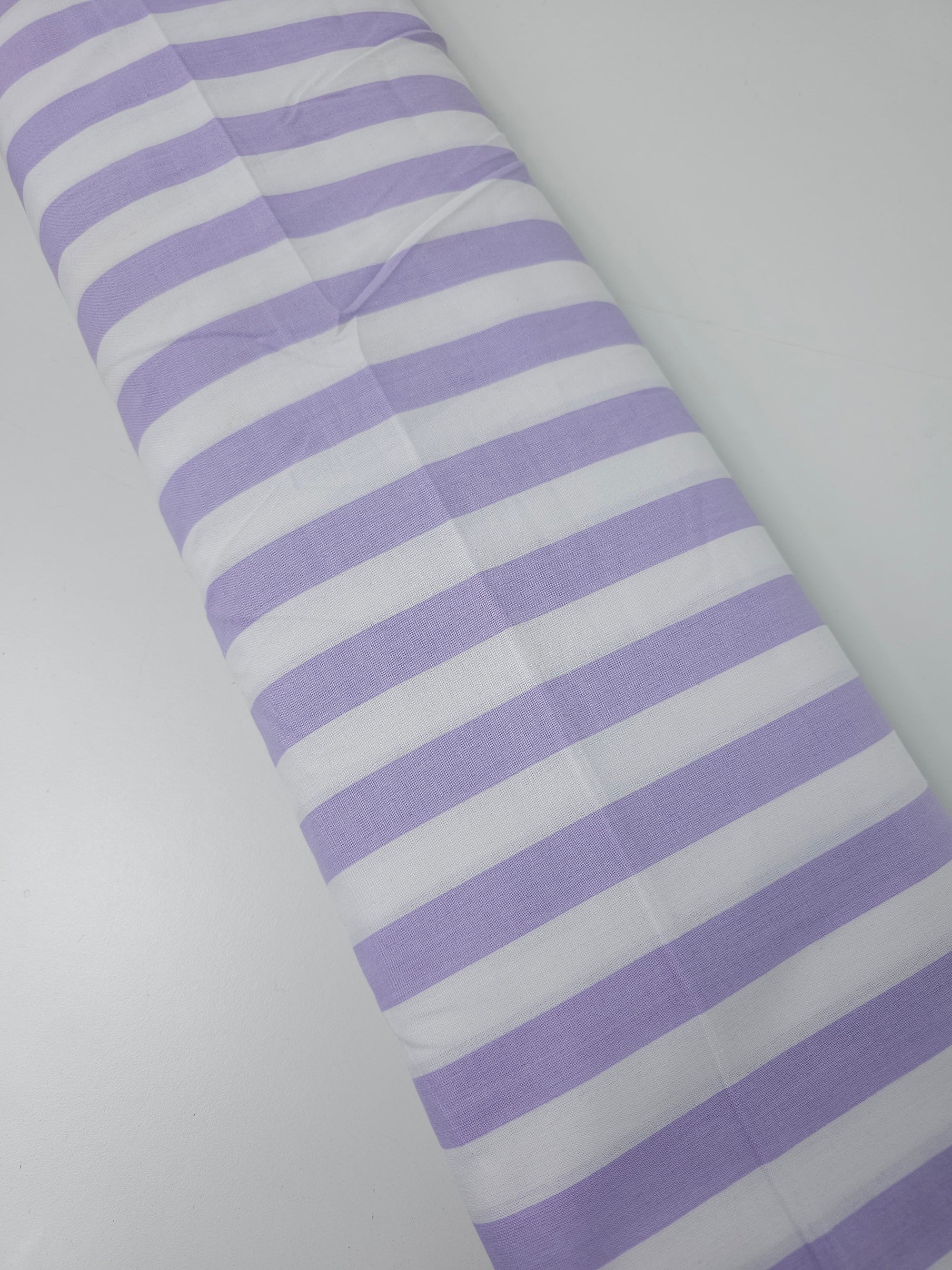 Lavender Large Stripe 100% Cotton *EXTRA WIDE*