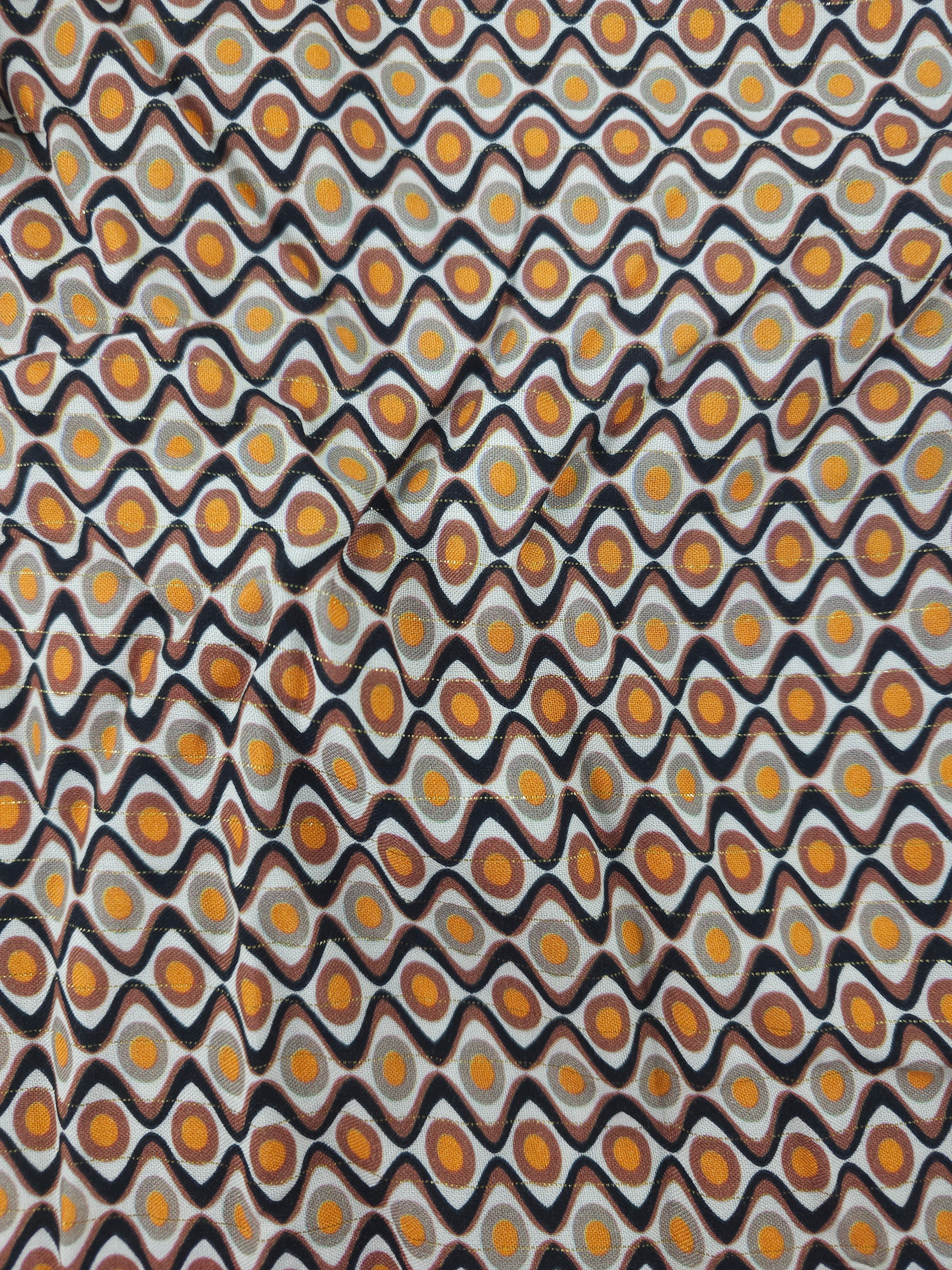Retro repeat Viscose- 1.2m piece