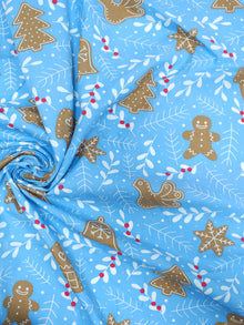  Light Blue Gingerbread Cookies 100% Cotton