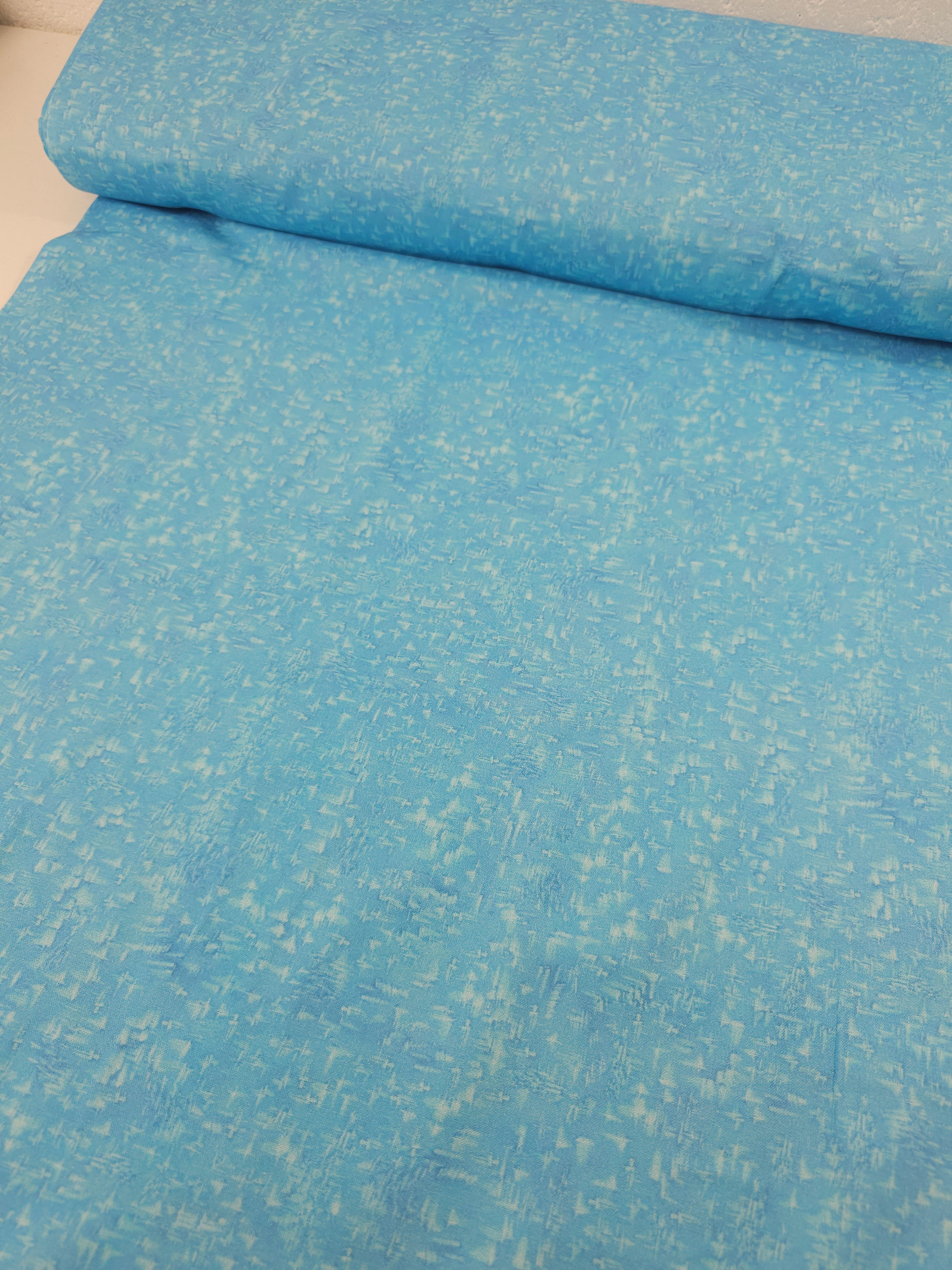 Blue Abstract Clear Waters 100% Cotton