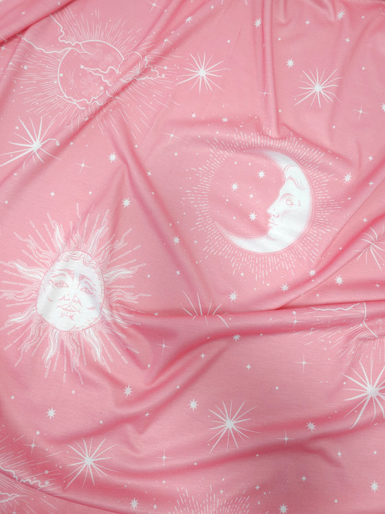 Pink Moon/Sun Viscose Jersey