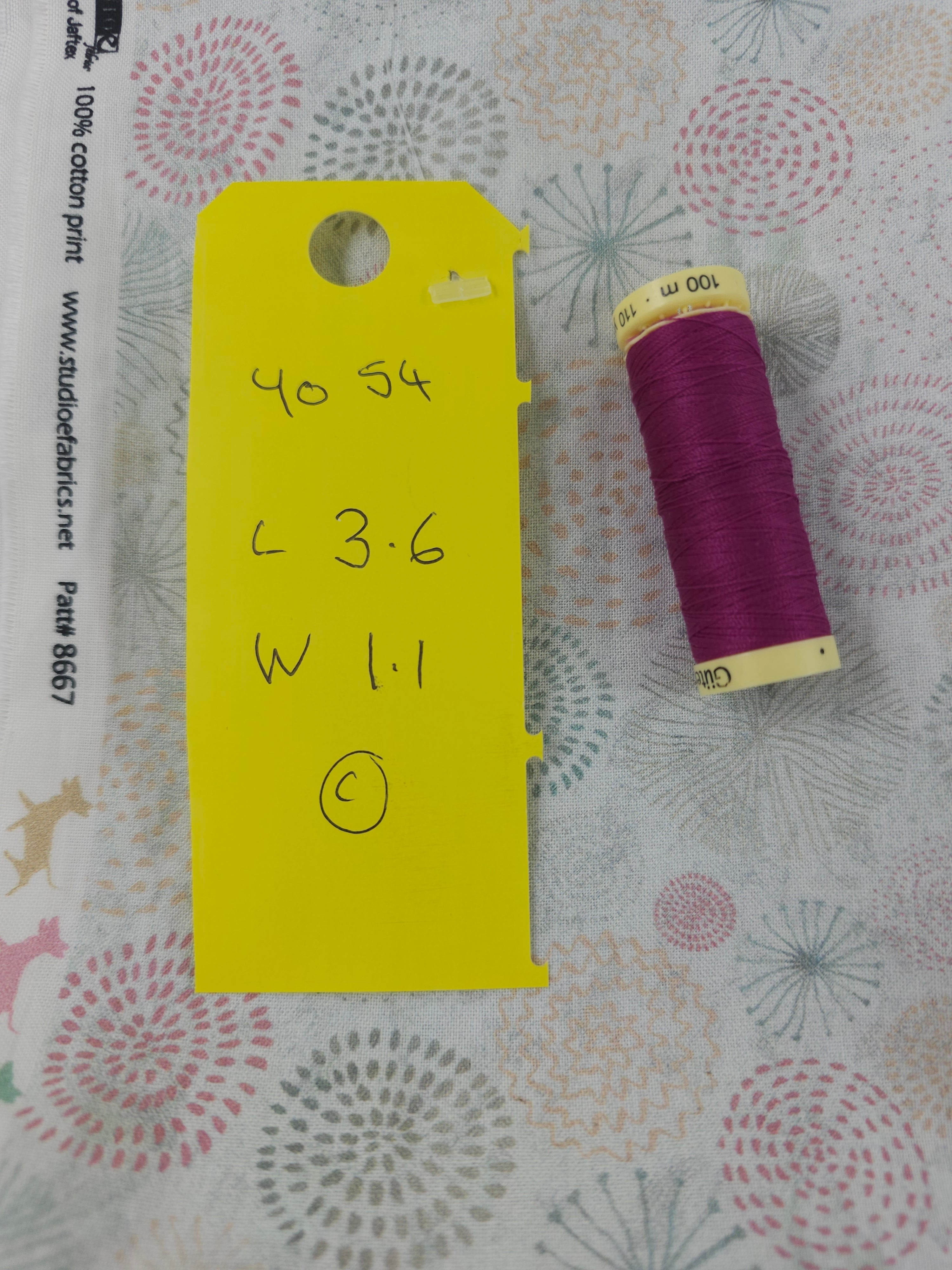 Light pink and grey circles Cotton- 3.6m piece