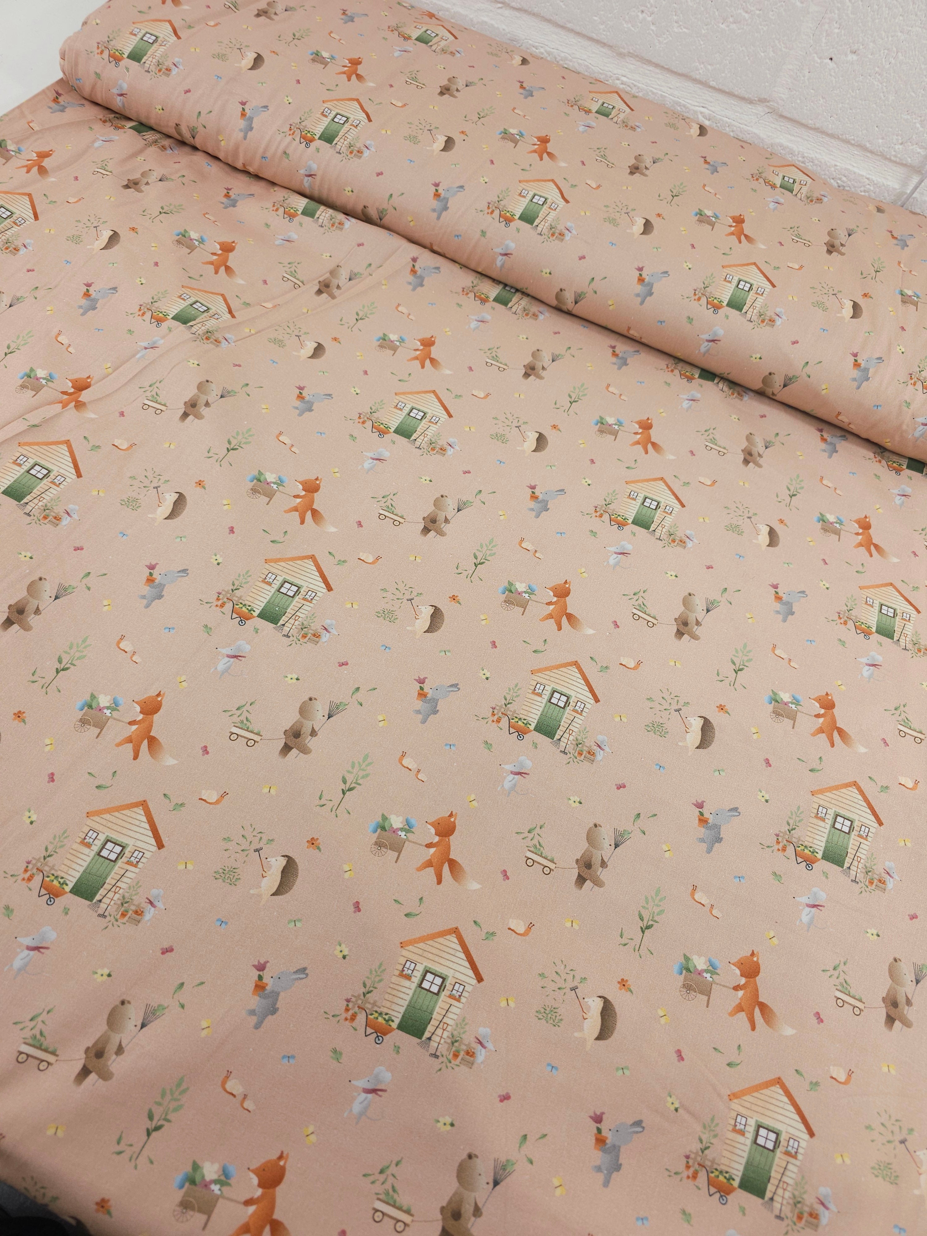 Novelty Gardening Club 100% Cotton 57"