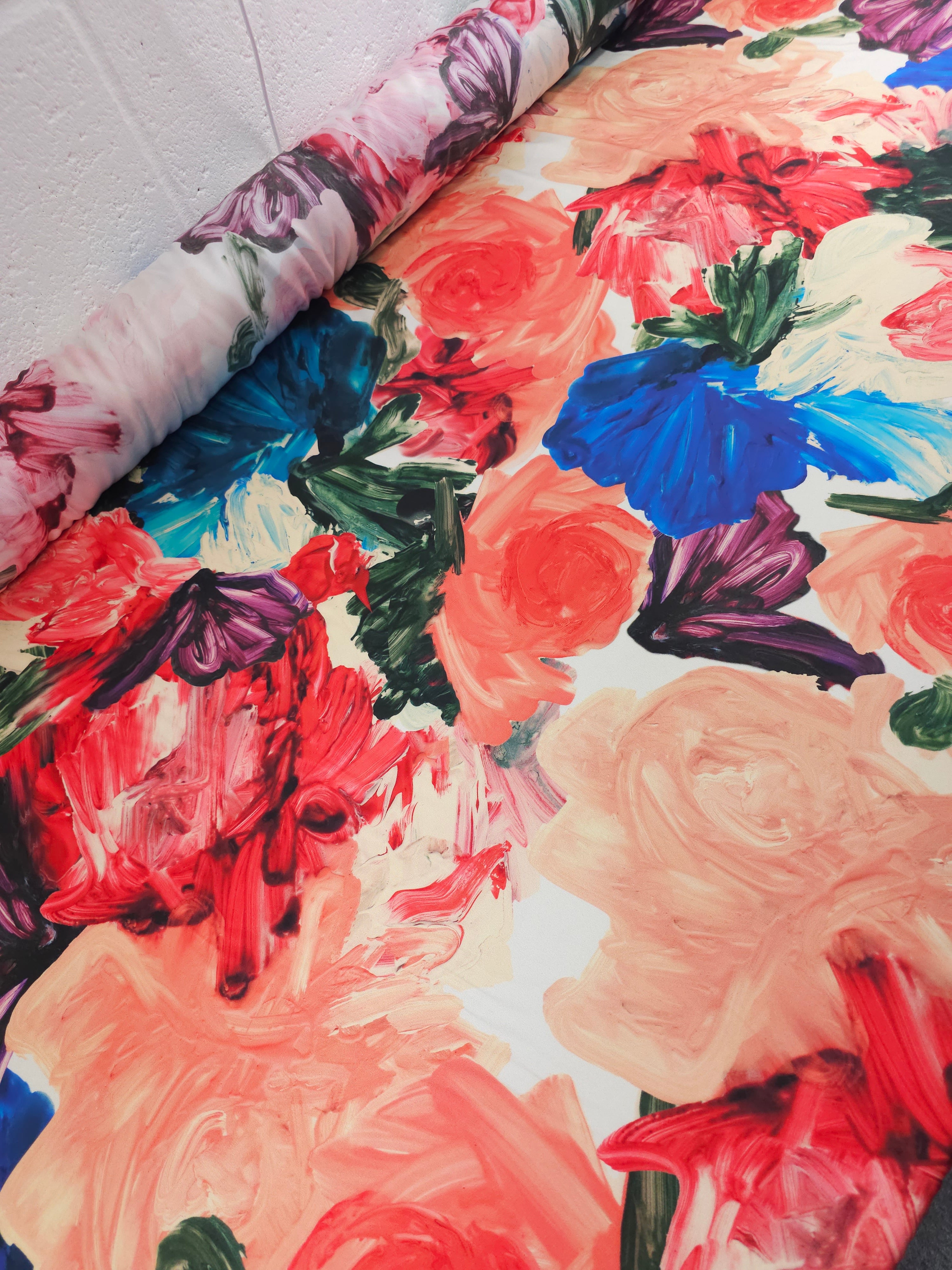 Watercolour Floral Jardin Matte Satin
