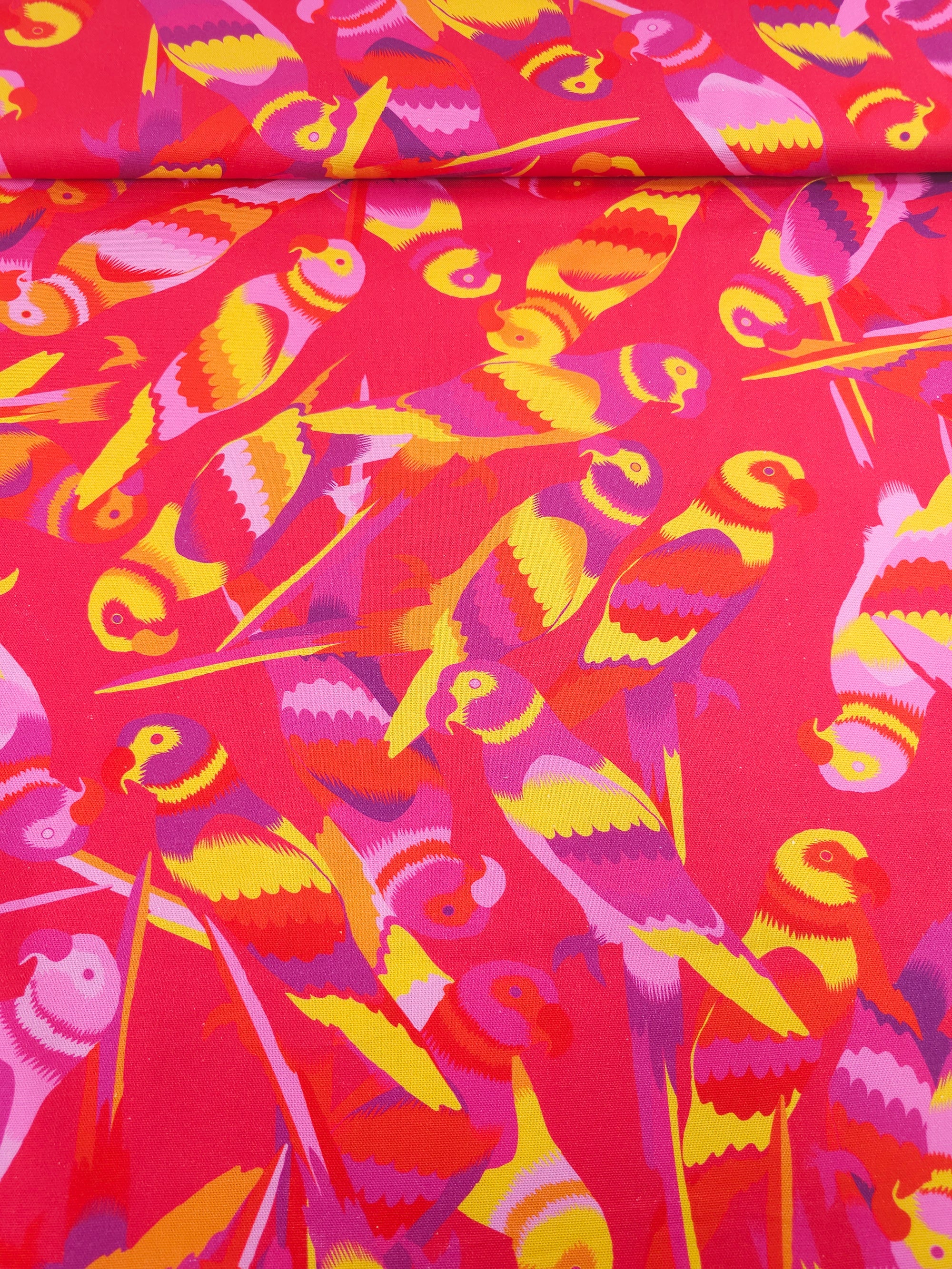 Summer Parrot Fiesta Canvas Cotton