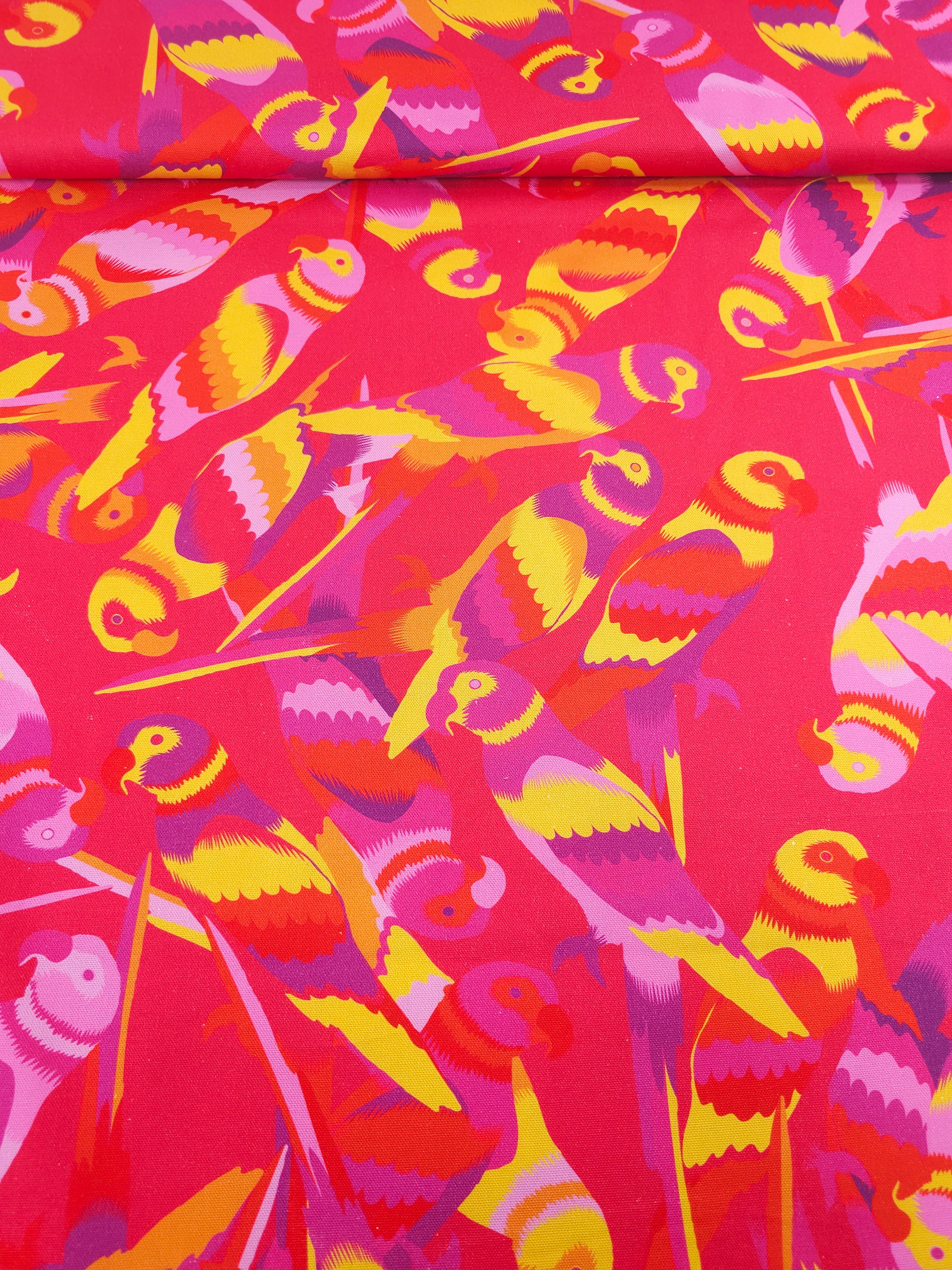 Summer Parrot Fiesta Canvas Cotton
