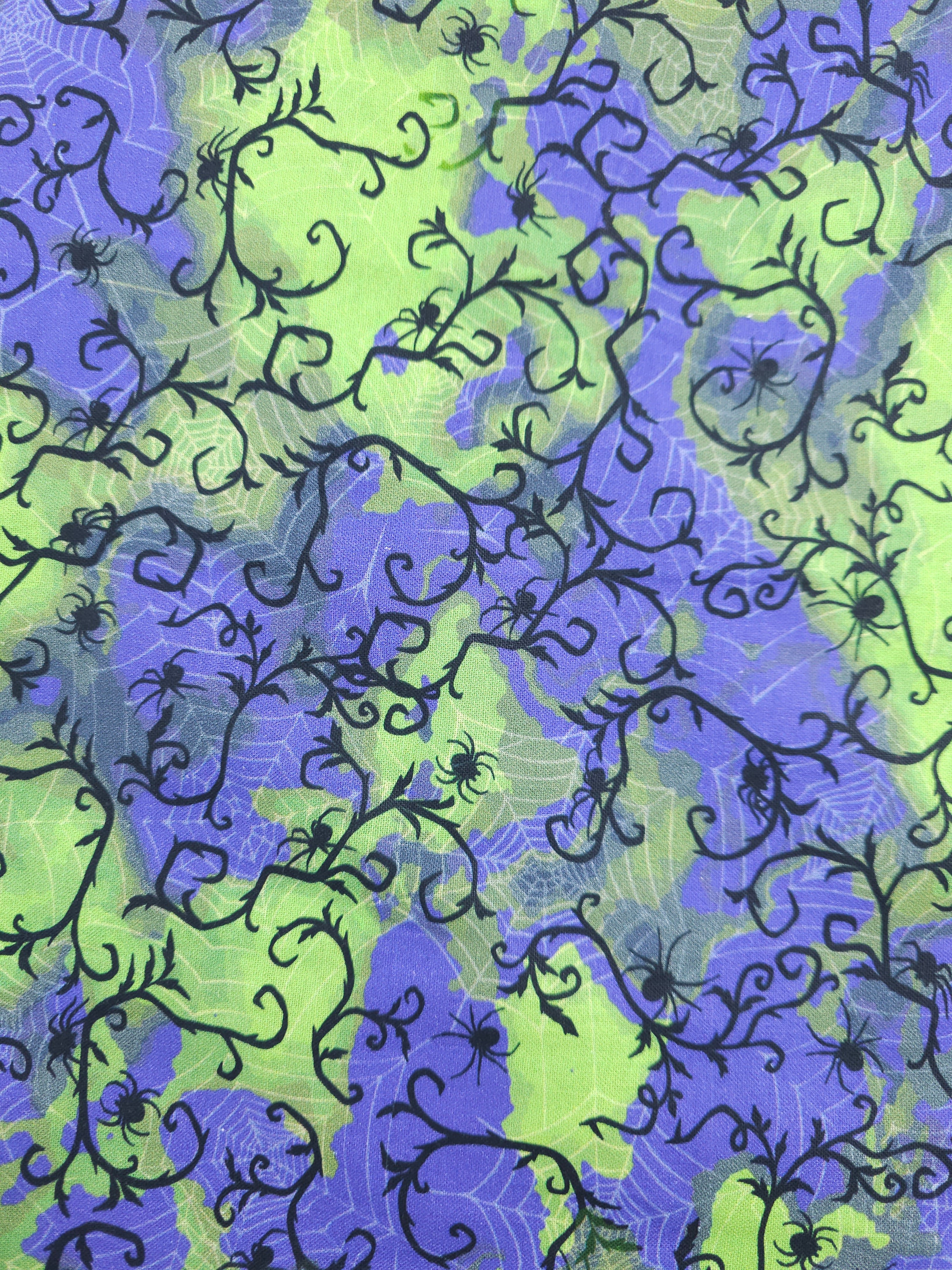 Halloween Spiders Cotton - 2.5m Piece