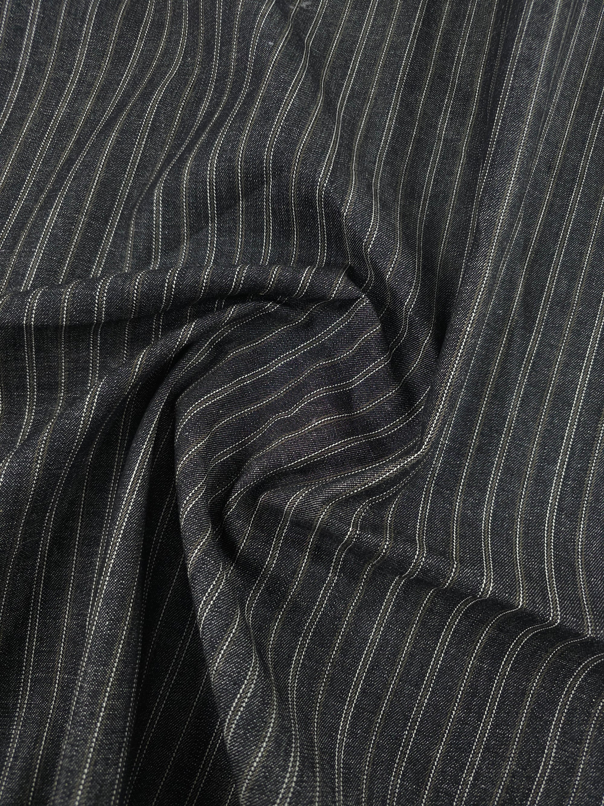 Black/Brown Stripe Denim