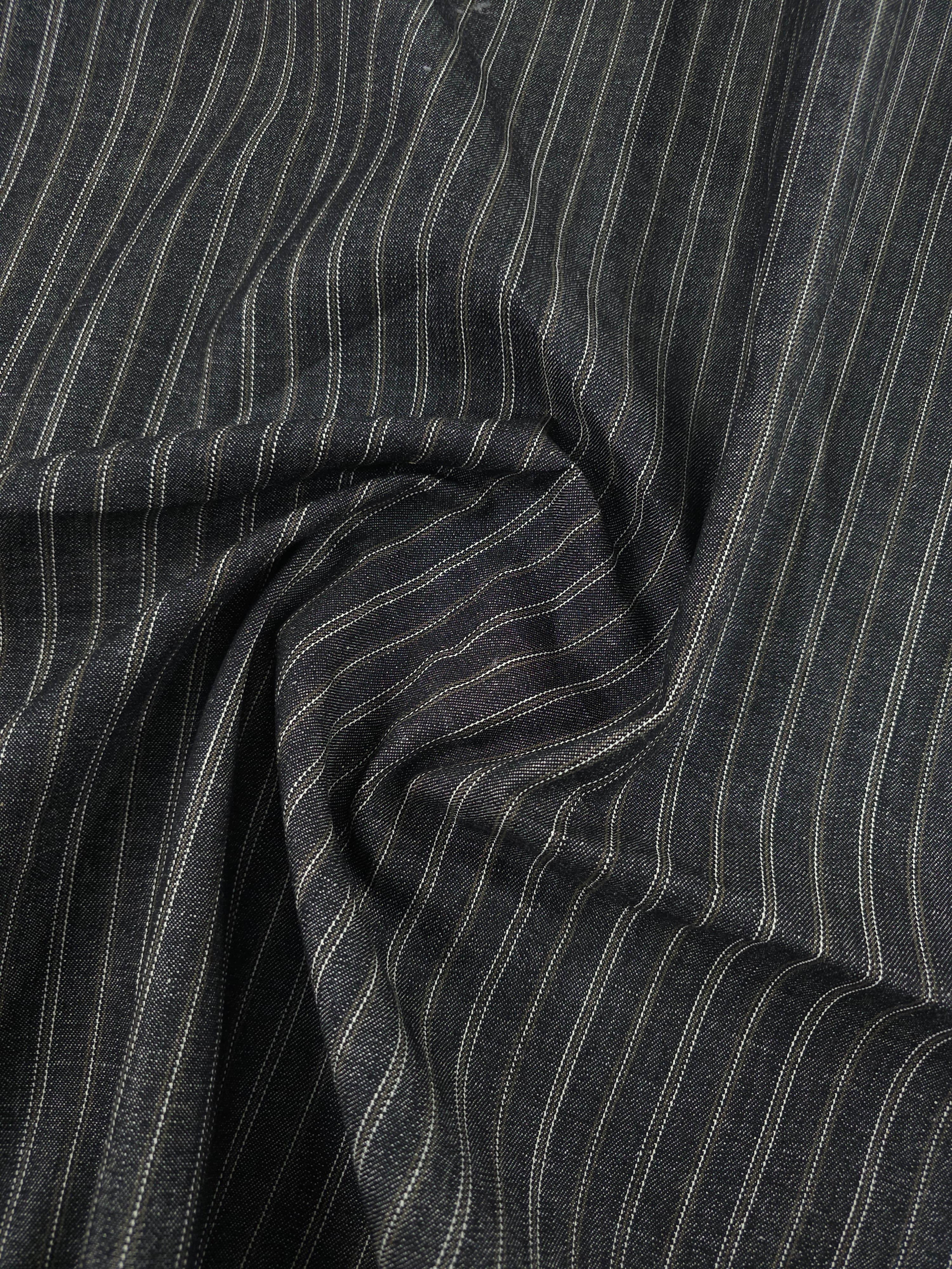 Black/Brown Stripe Denim