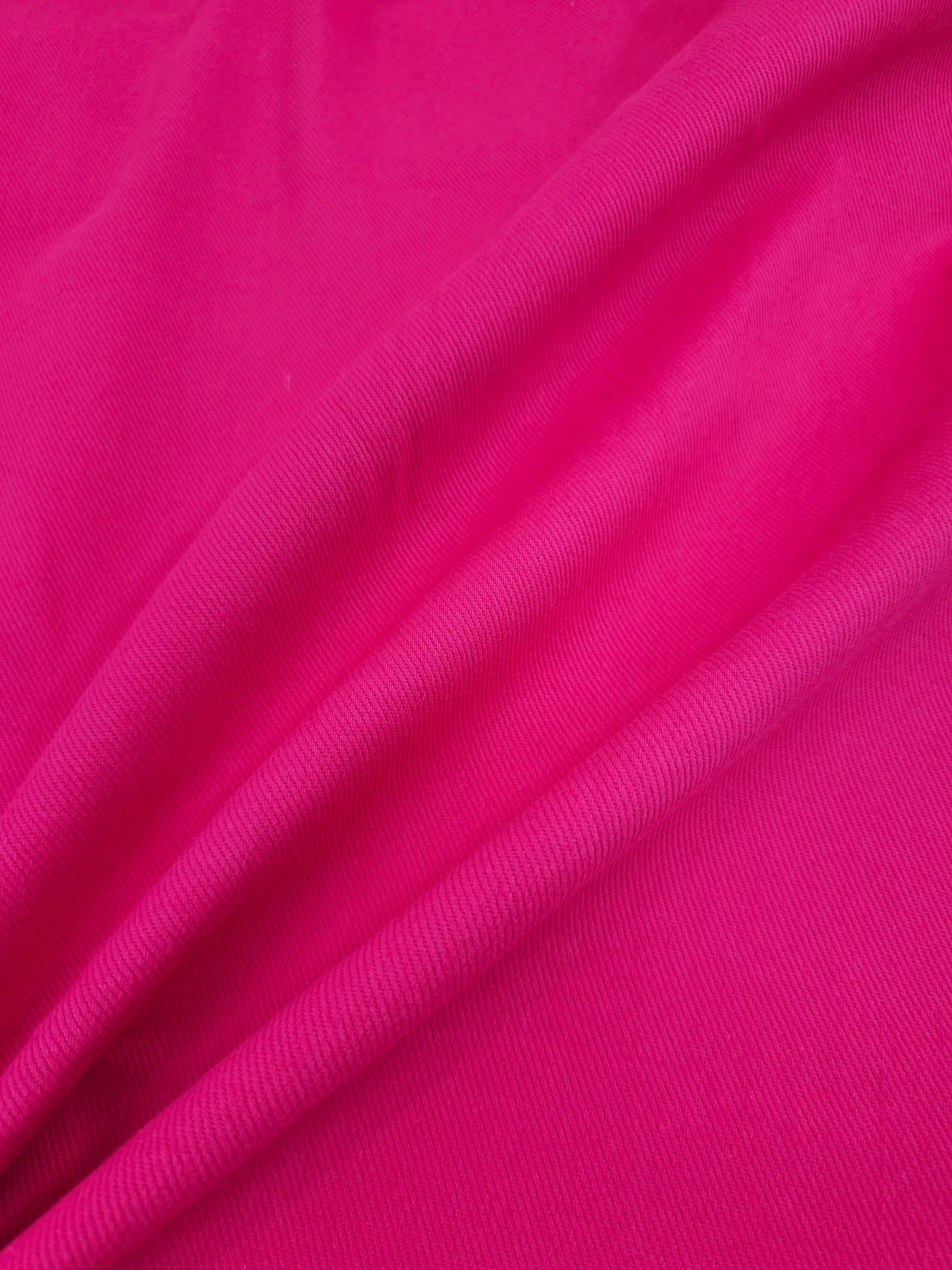Hot Pink Twill Denim