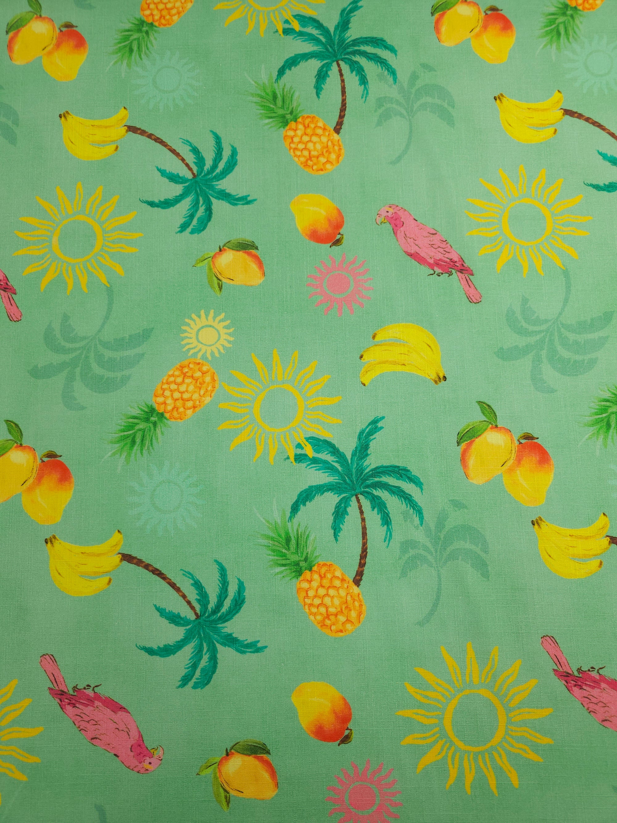 Tropicana Fruit Palm Cotton Linen