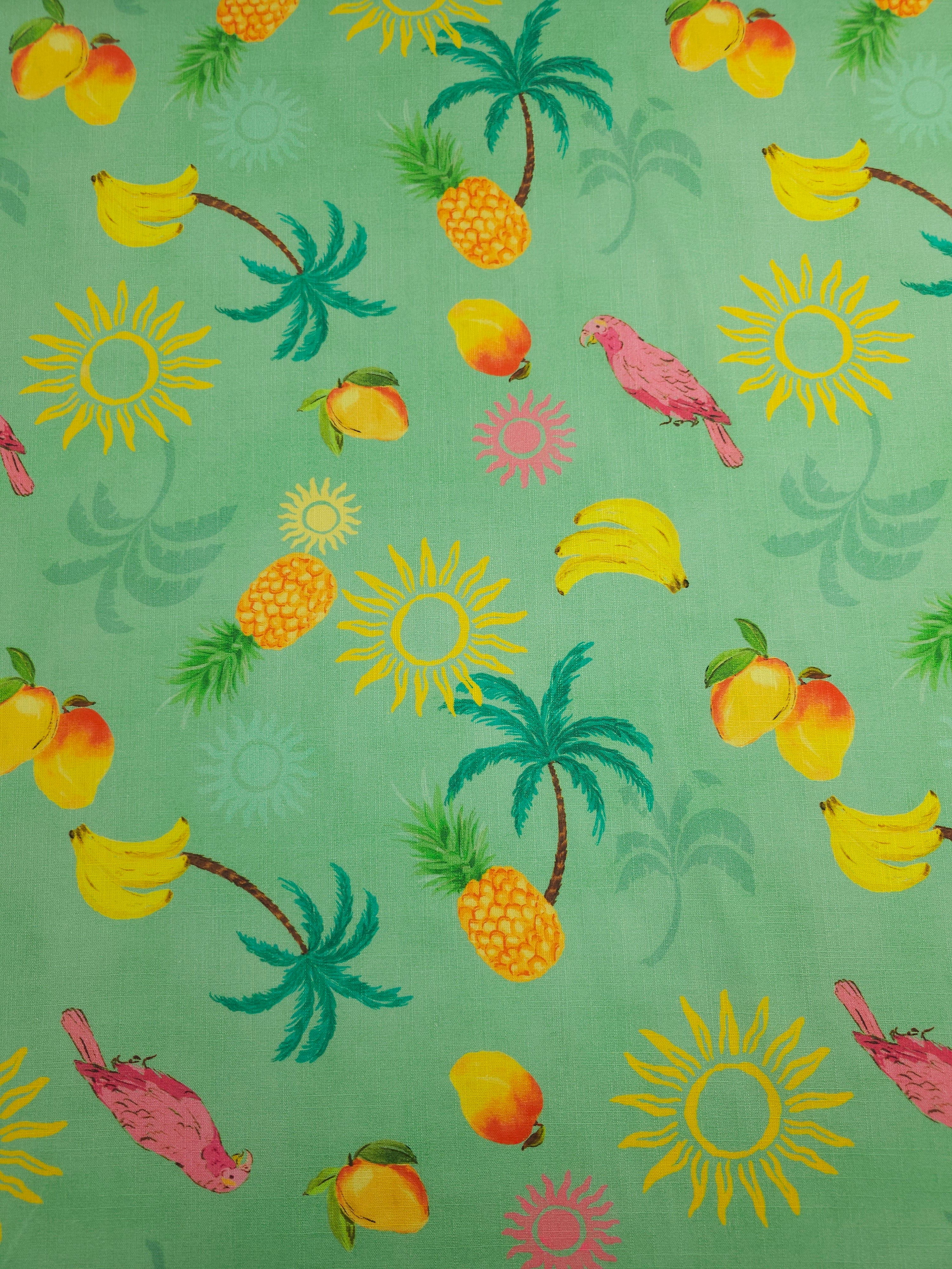 Tropicana Fruit Palm Cotton Linen