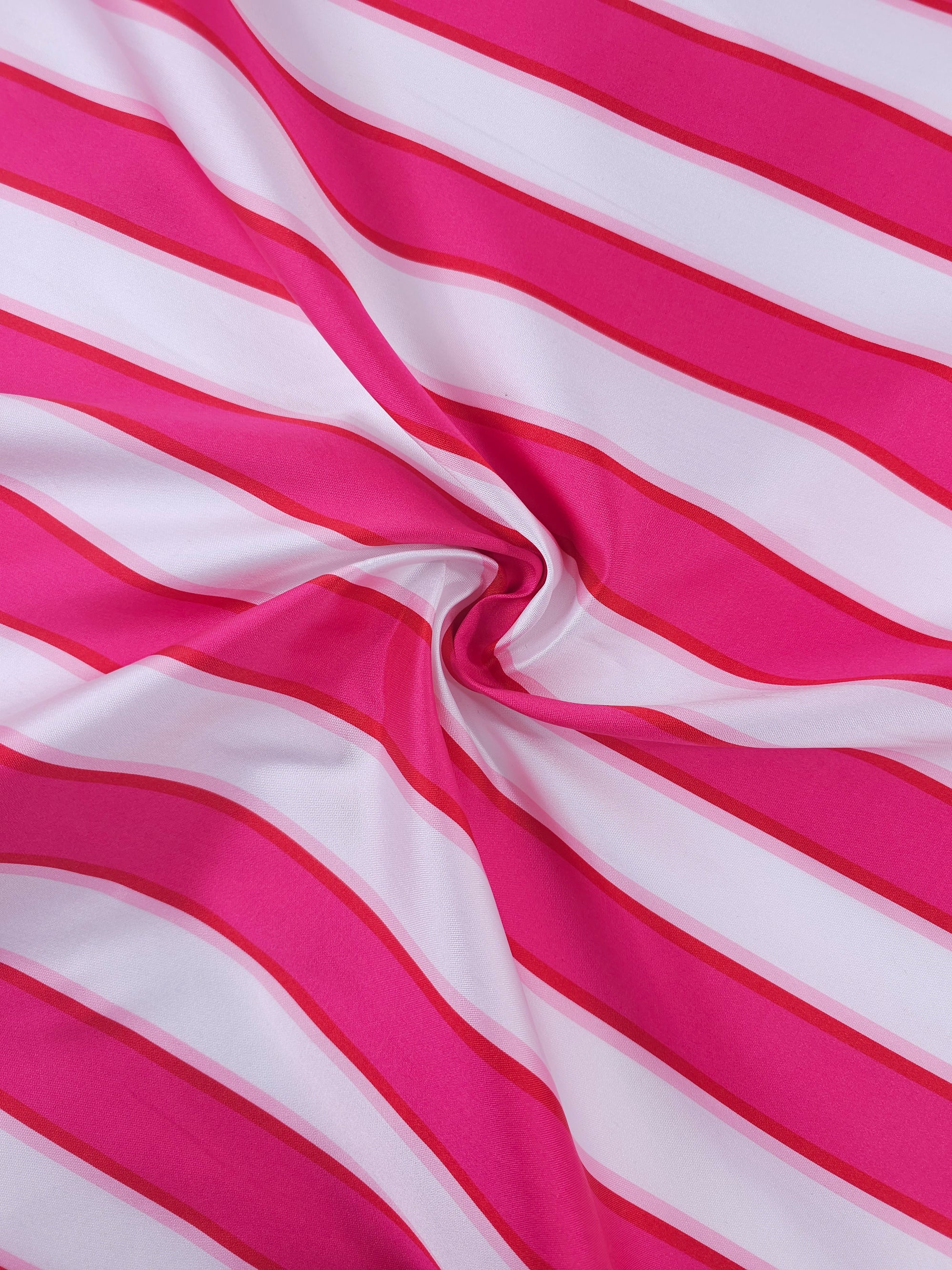 Pink/White Stripe Poly