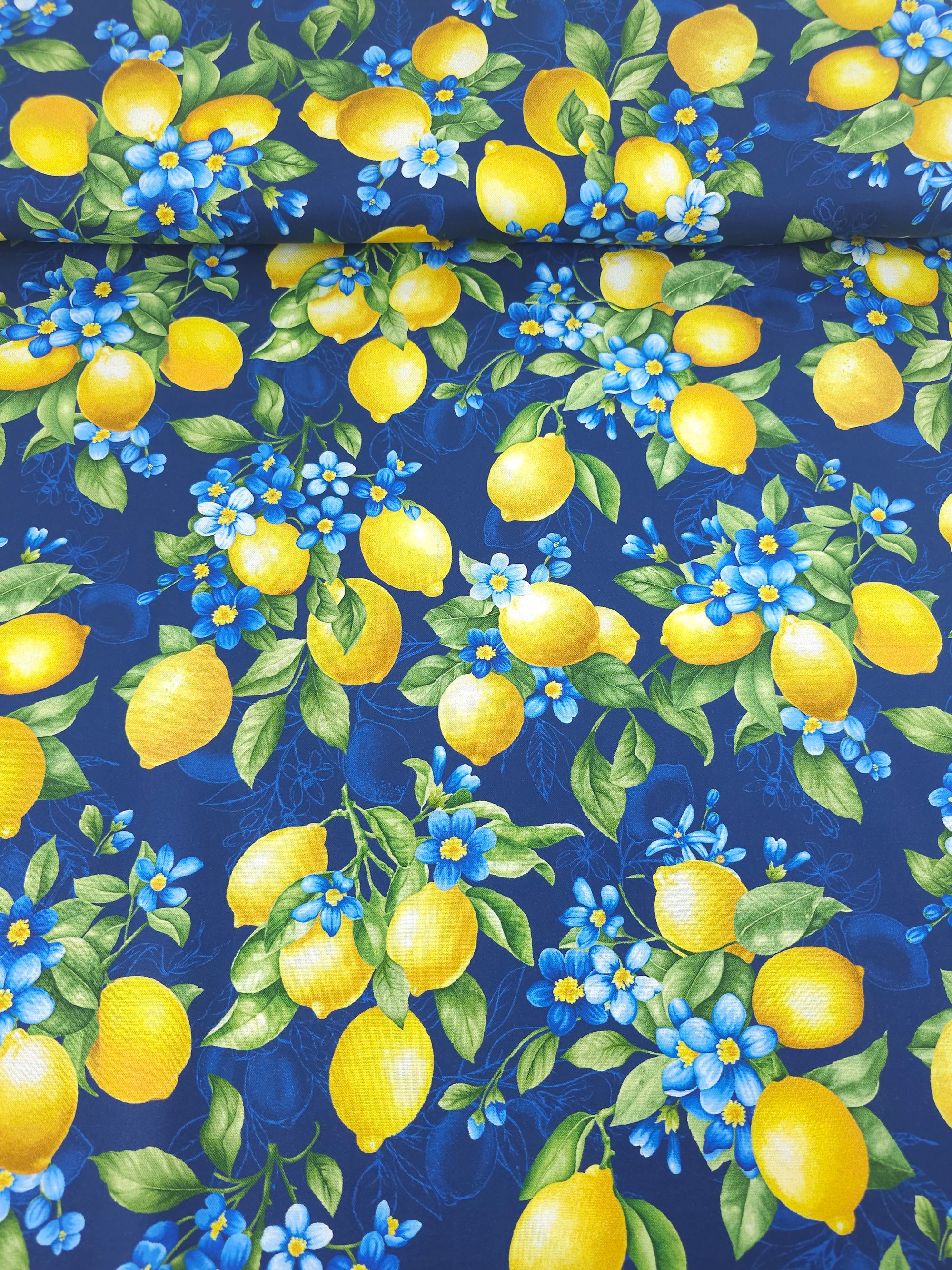 Limoncello Blue Floral 100% Cotton