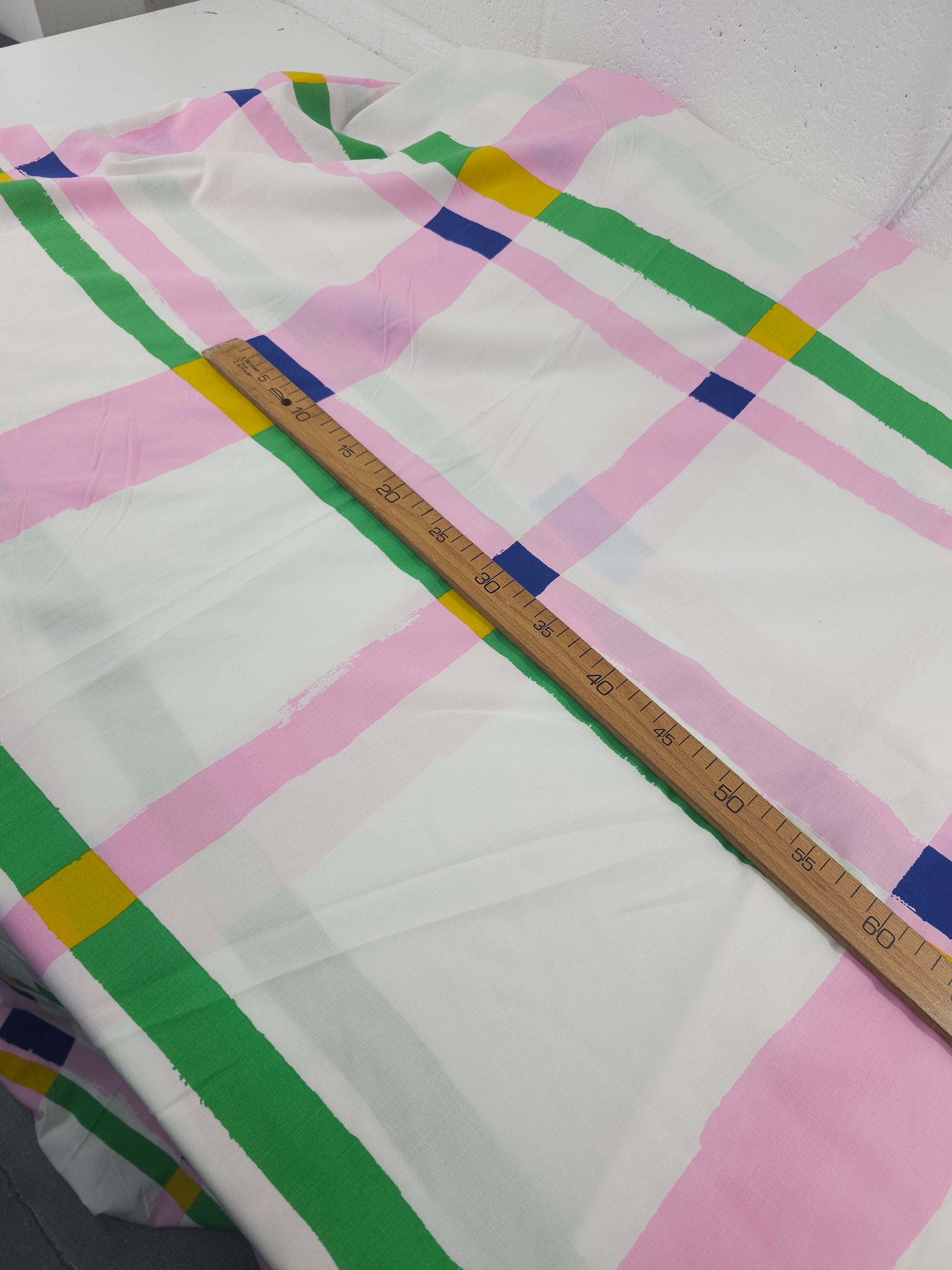 Pink Grid Check 100% Cotton 94” *EXTRA WIDE*