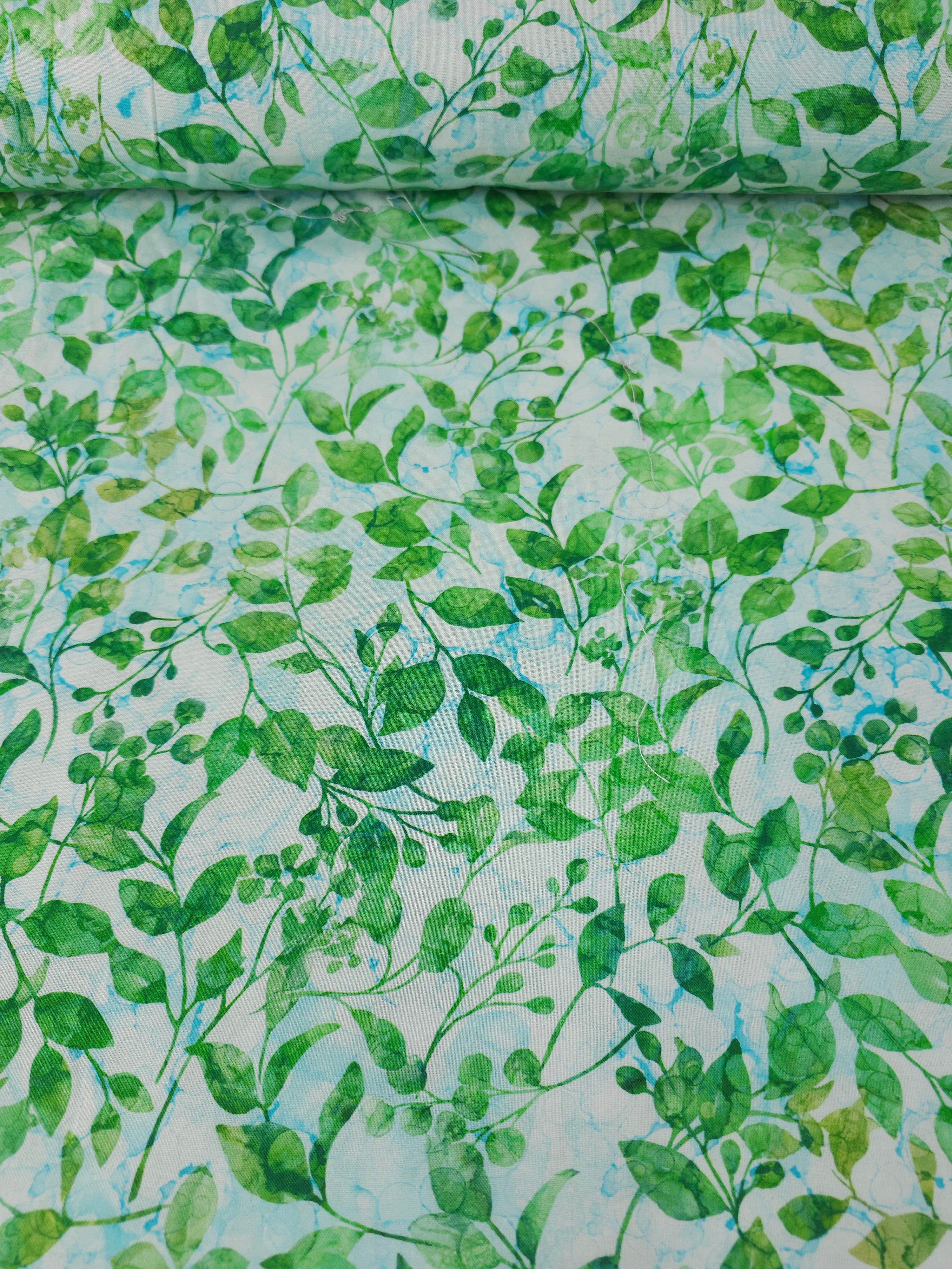 Green Concerto Leaf Vine 100% Cotton