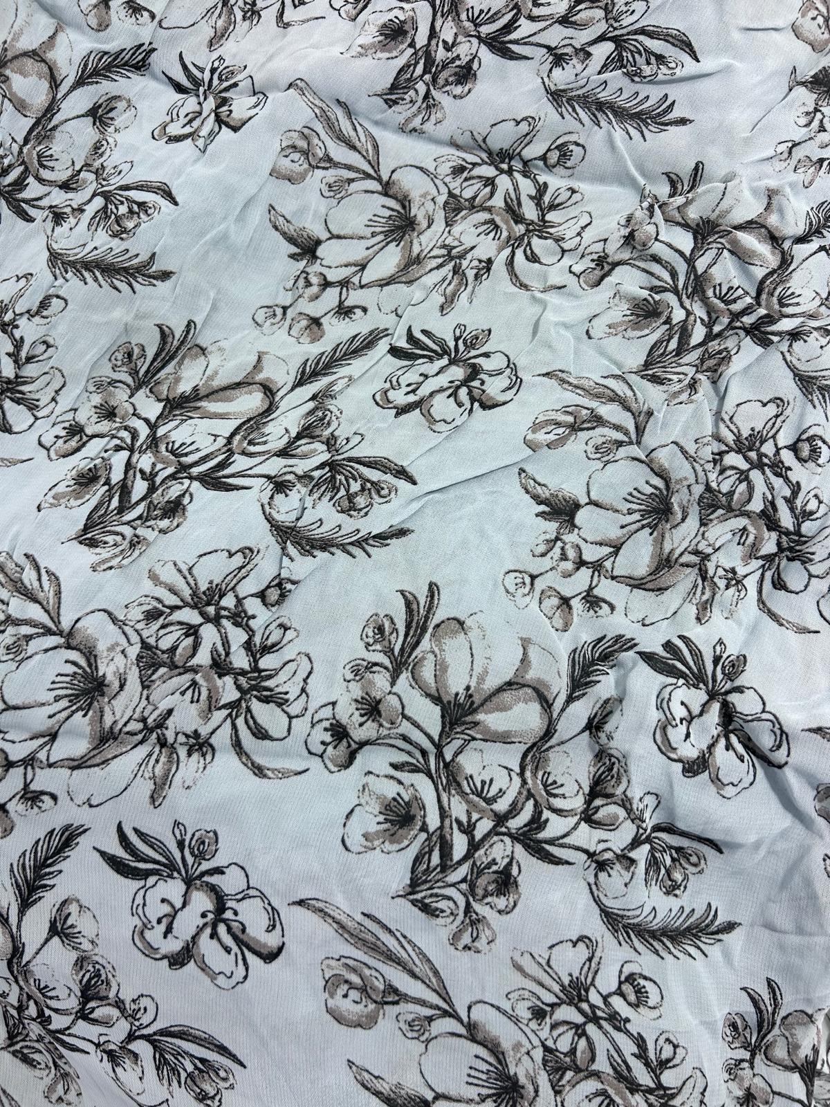 Brocade Floral Viscose Chiffon- 3.2m Piece