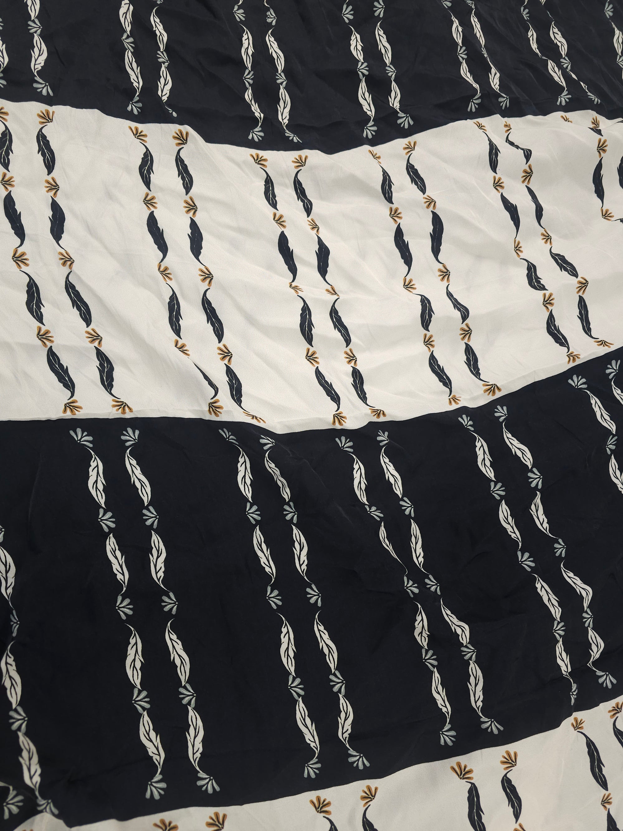 Wide striped Viscose Satin- 2m piece