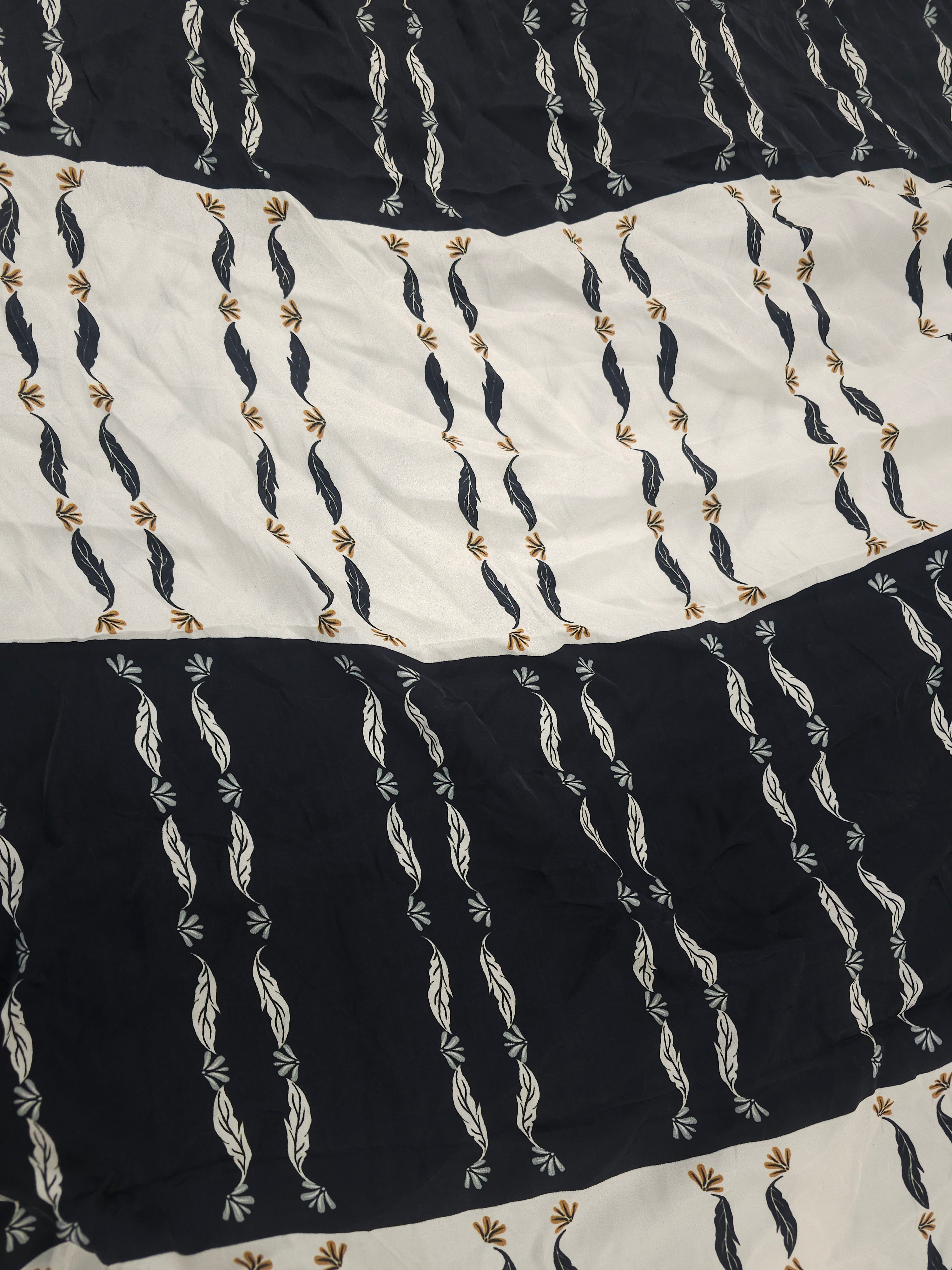 Wide striped Viscose Satin- 2m piece