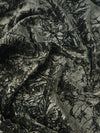 Forest Black Frosted Viscose Velvet