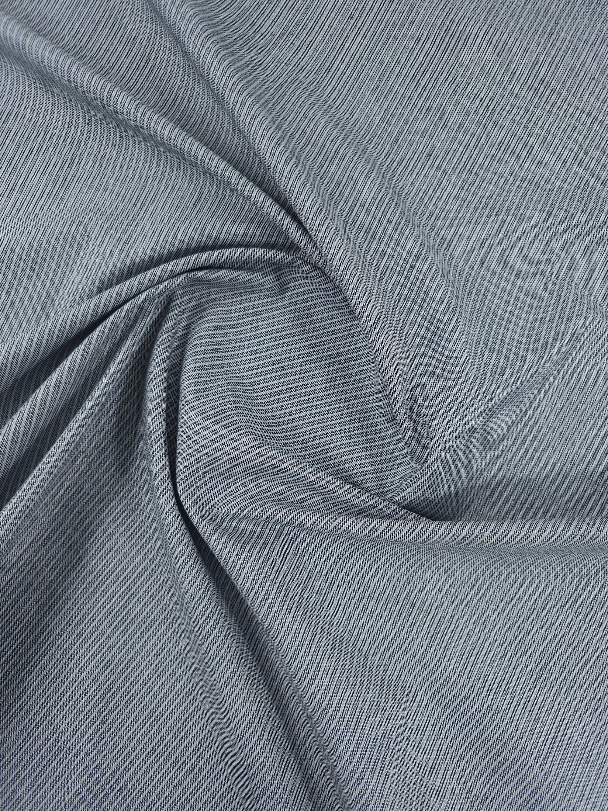 Washed Grey Pinstripe Denim