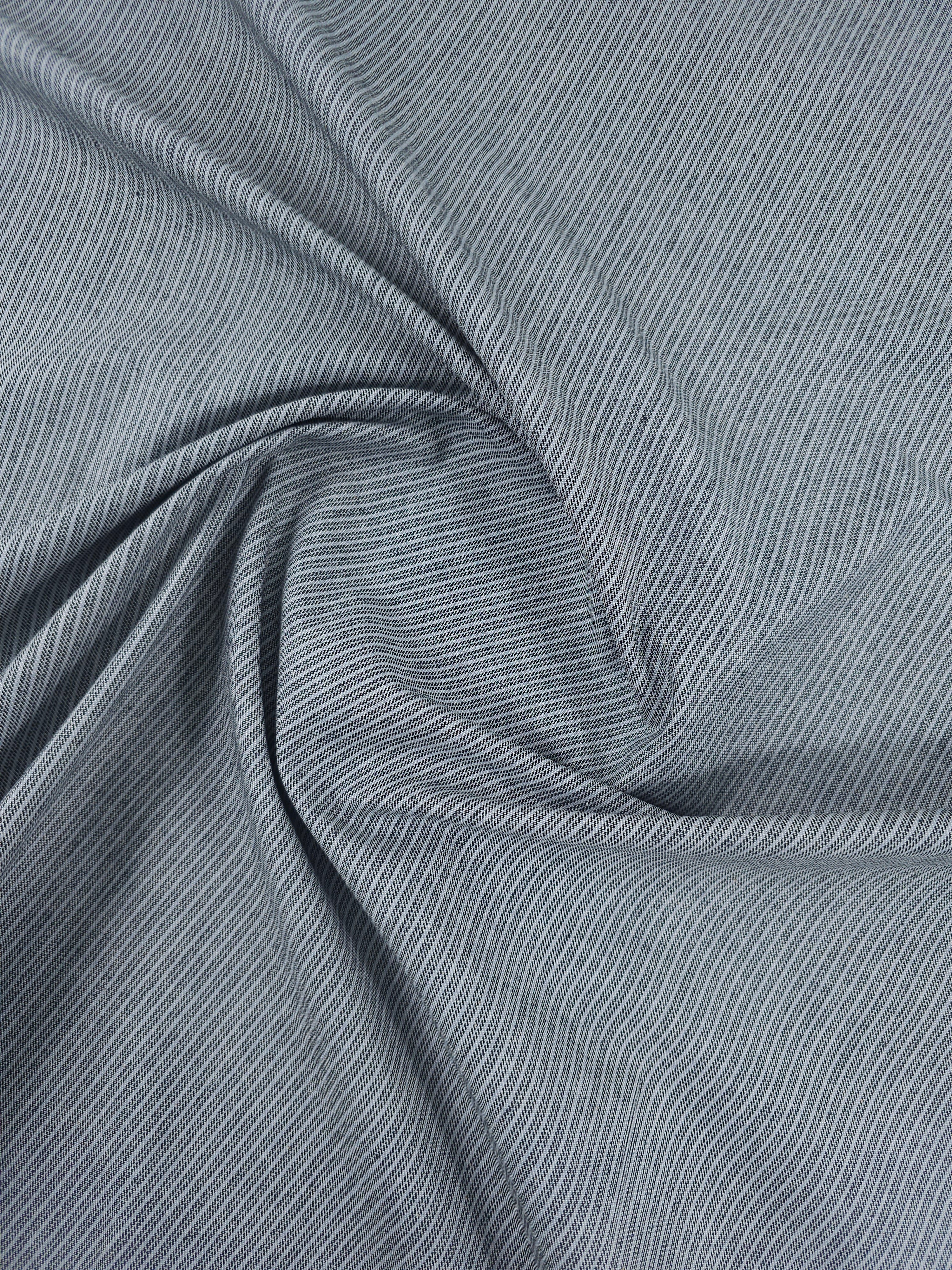 Washed Grey Pinstripe Denim