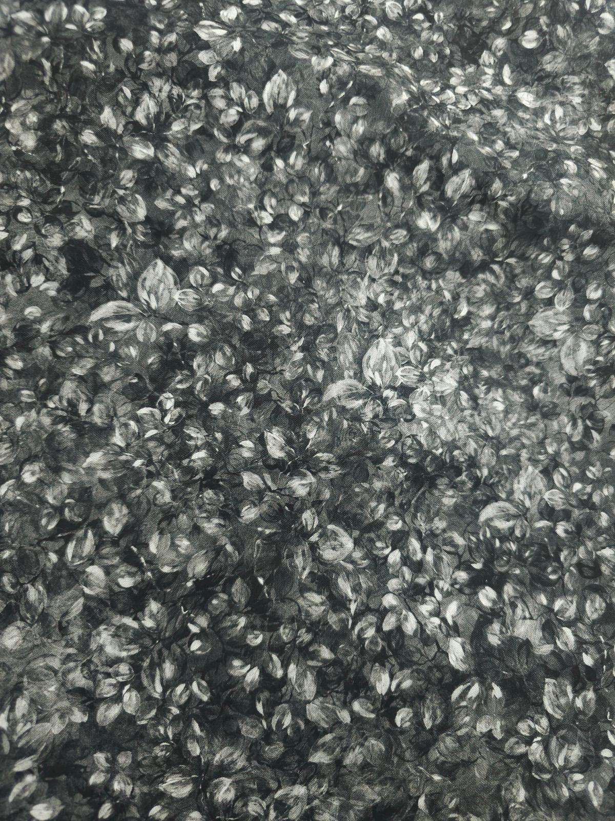 Grey Petals Cotton -  (Various Sizes)