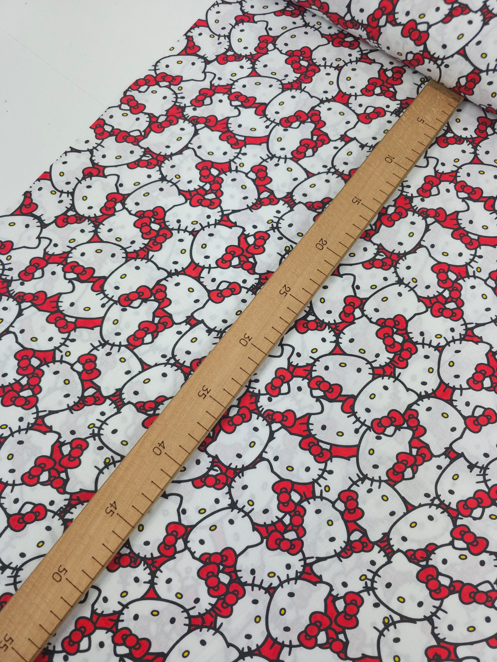 Red Bow Hello Kitty Faces 100% Cotton