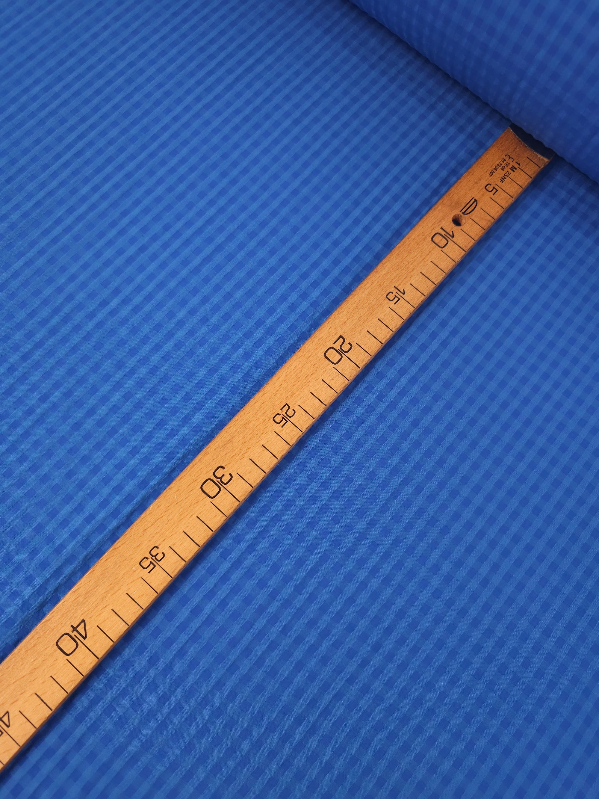 Cobalt Blue Gingham Viscose Cotton