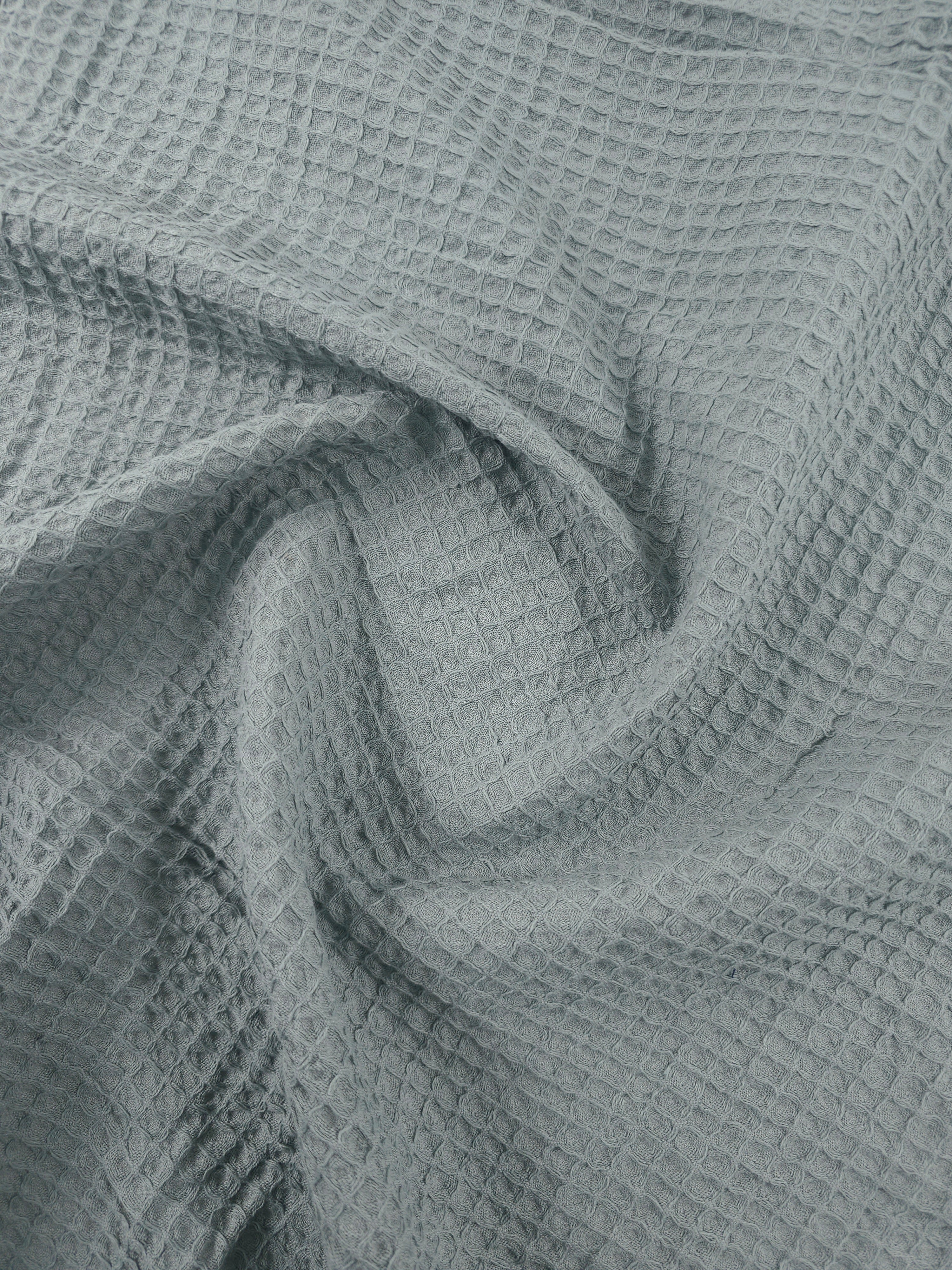 Grey Waffle Cotton *EXTRA WIDE*
