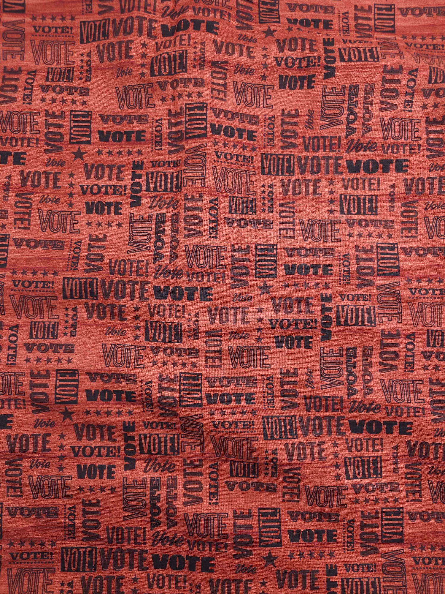 Red Vote Cotton - 2.6m Piece