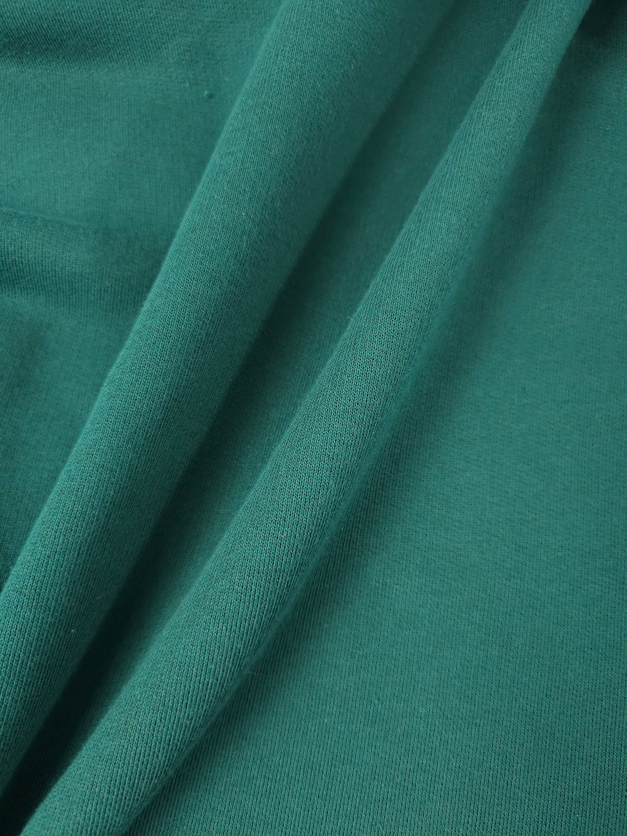 Green Fleece Backed Cotton Terry