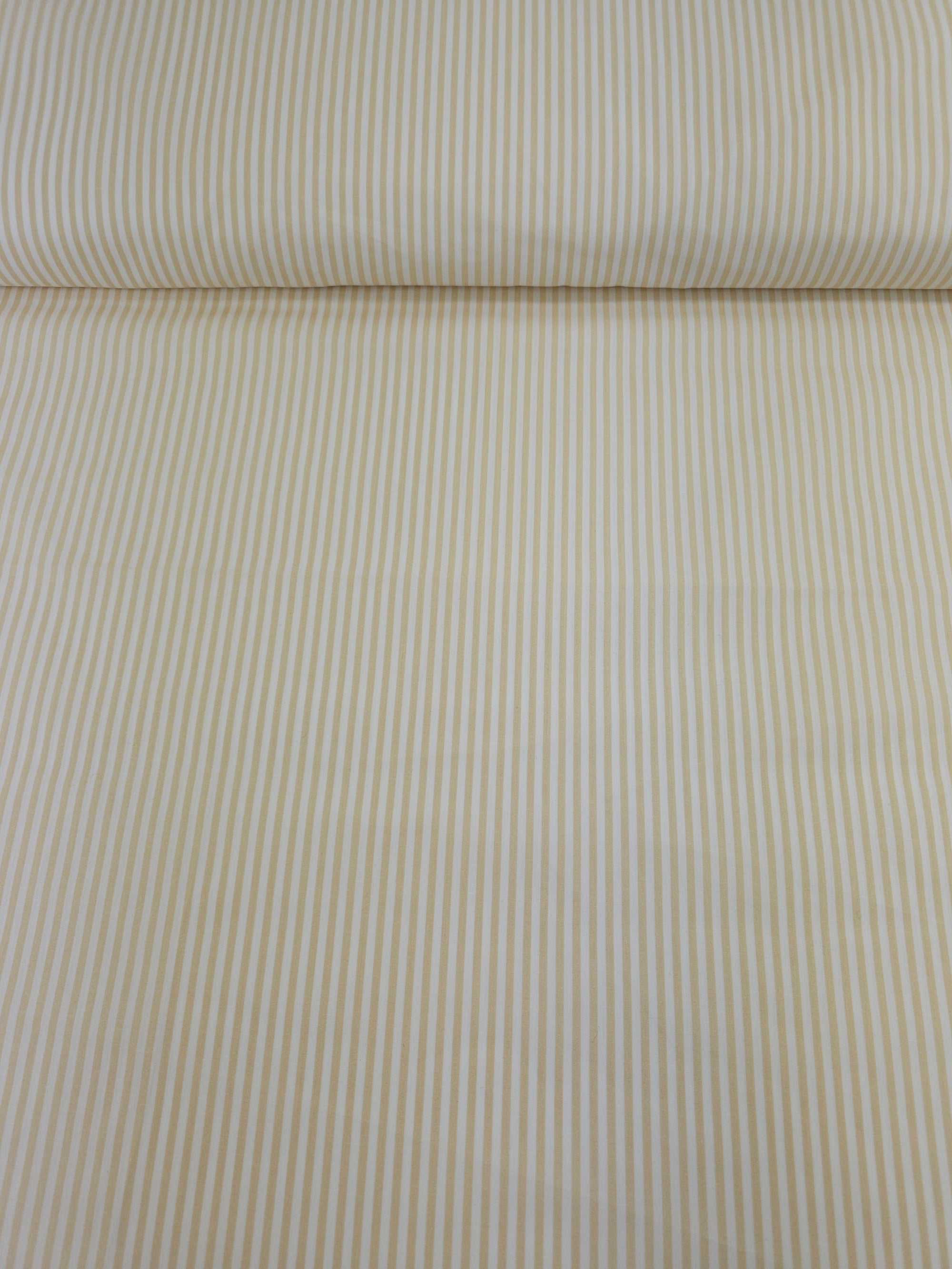 Warm Cream Stripe 100% Cotton 103" *EXTRA WIDE*