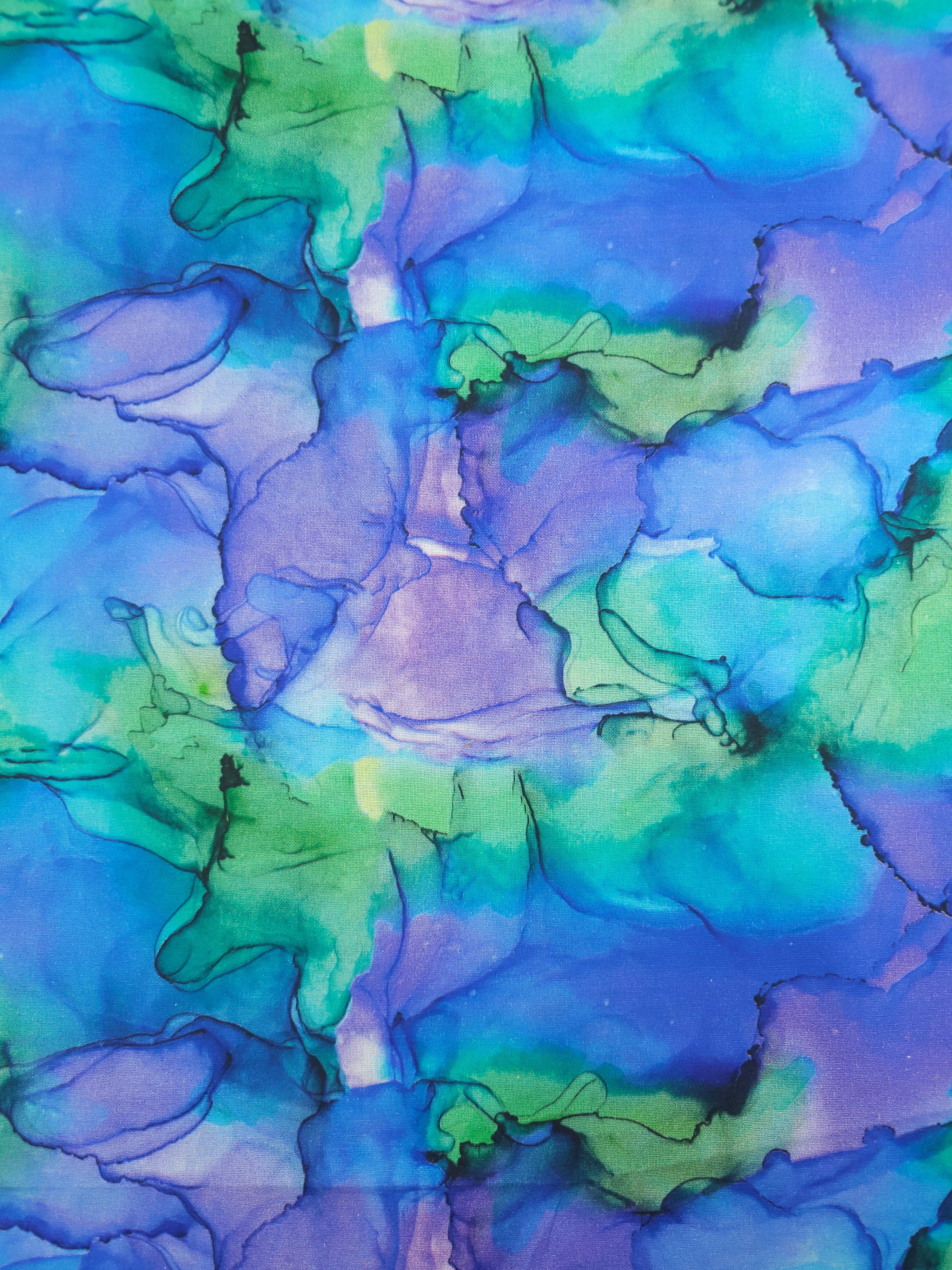 Green/Purple Marble Diffusion 100% Cotton - Joann