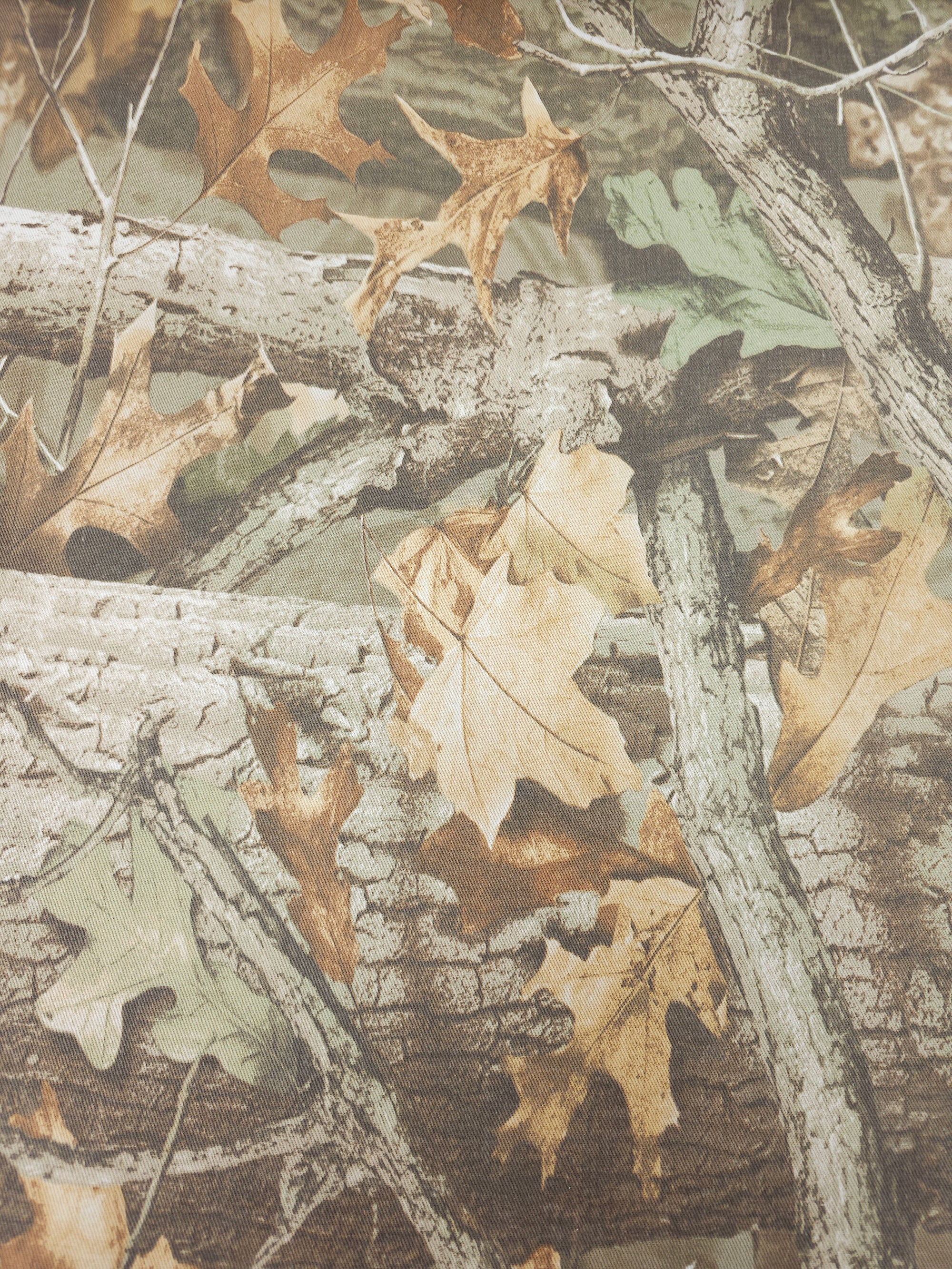 Washed Leaf Branches Canvas Cotton