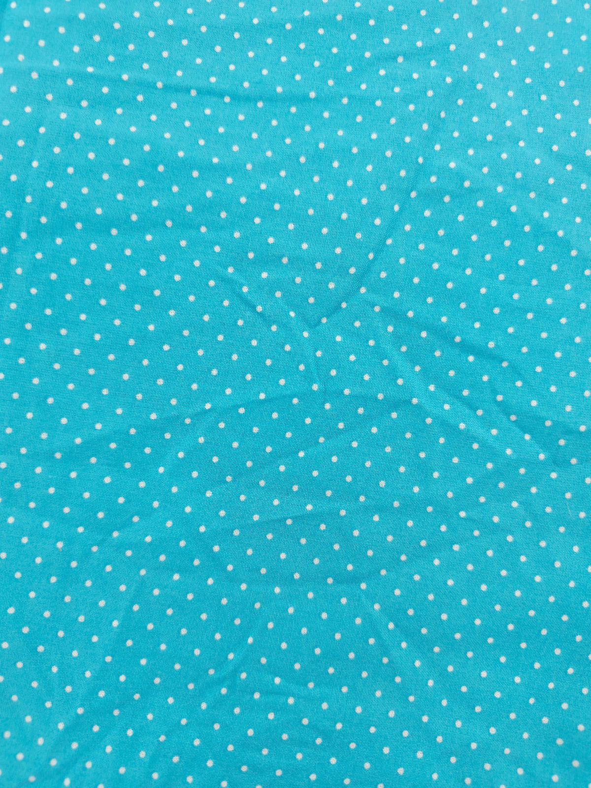 Cyan dotted Cotton- 1.7m piece