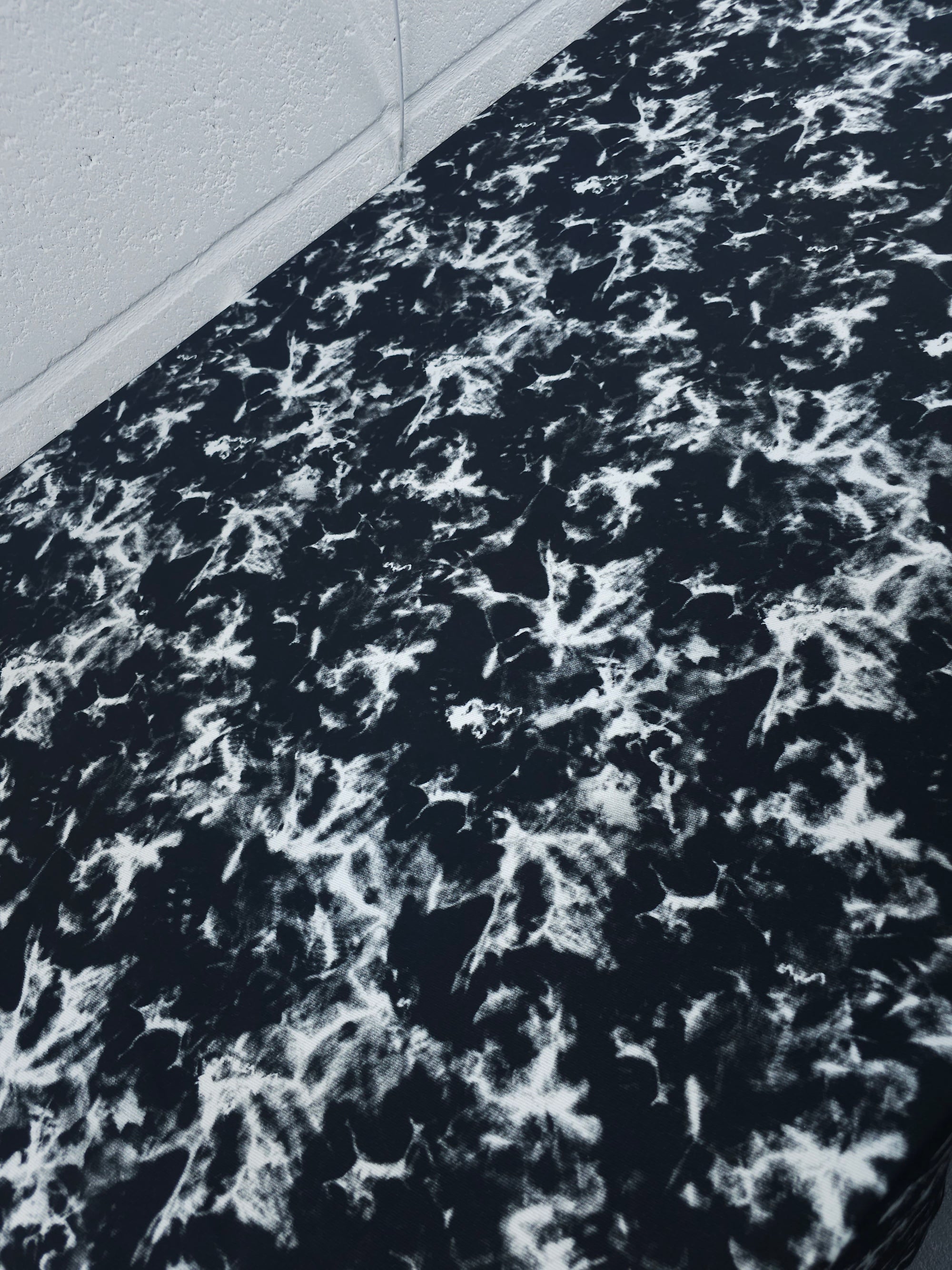 Black/White Smokey Marble Denim