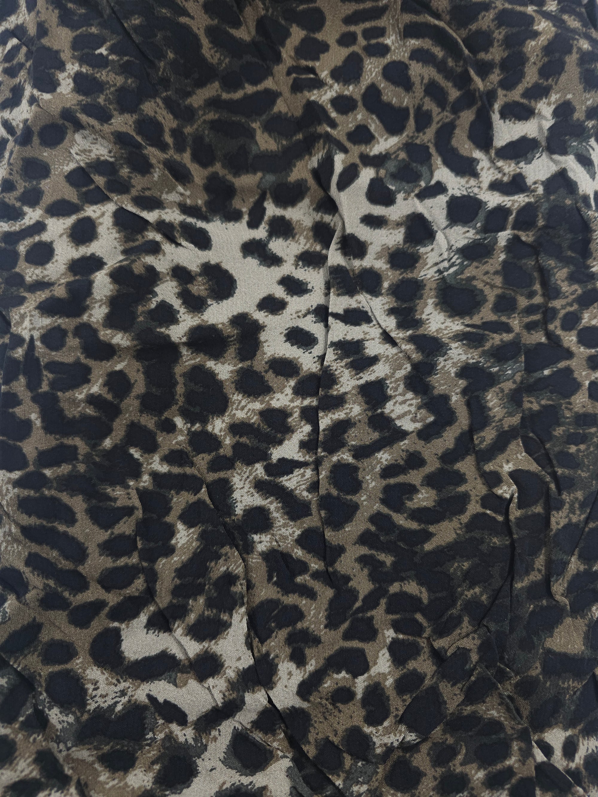 Dark cheetah Viscose crepe- 2m piece
