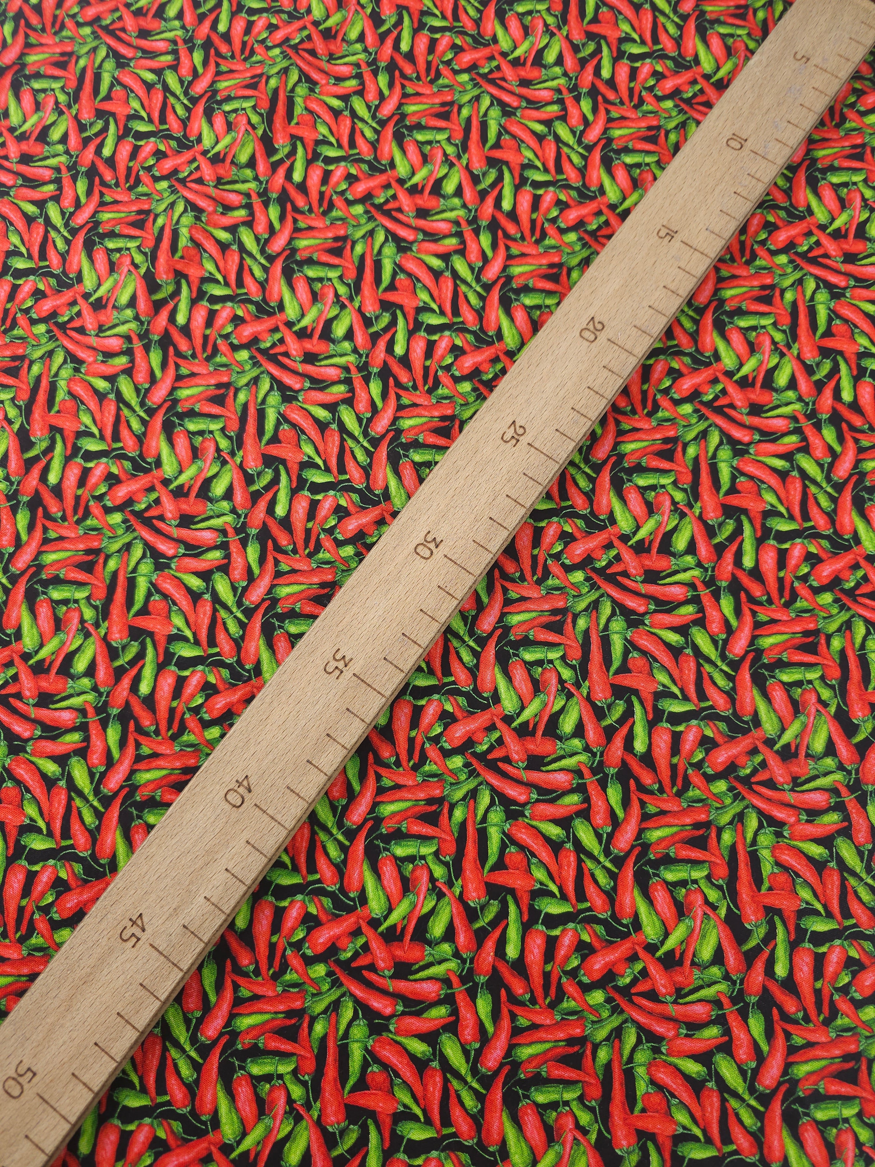 Red/Green Chillies 100% Cotton