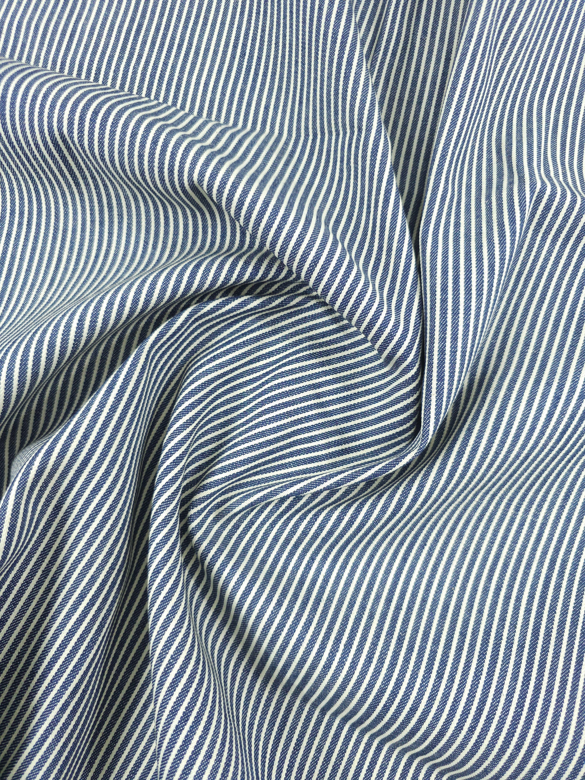 Blue/Ivory Stripe Denim