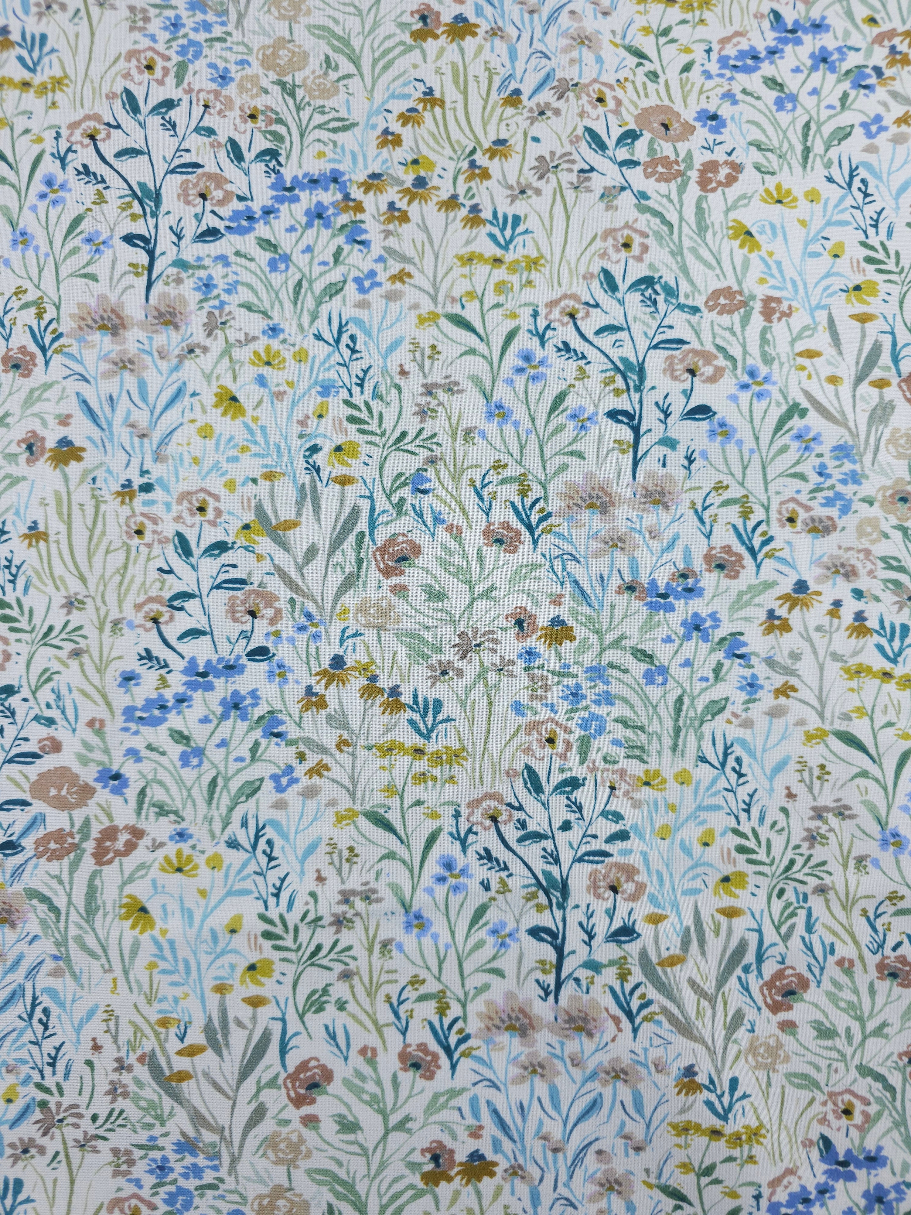 Muted Floral Meadow 100% Cotton