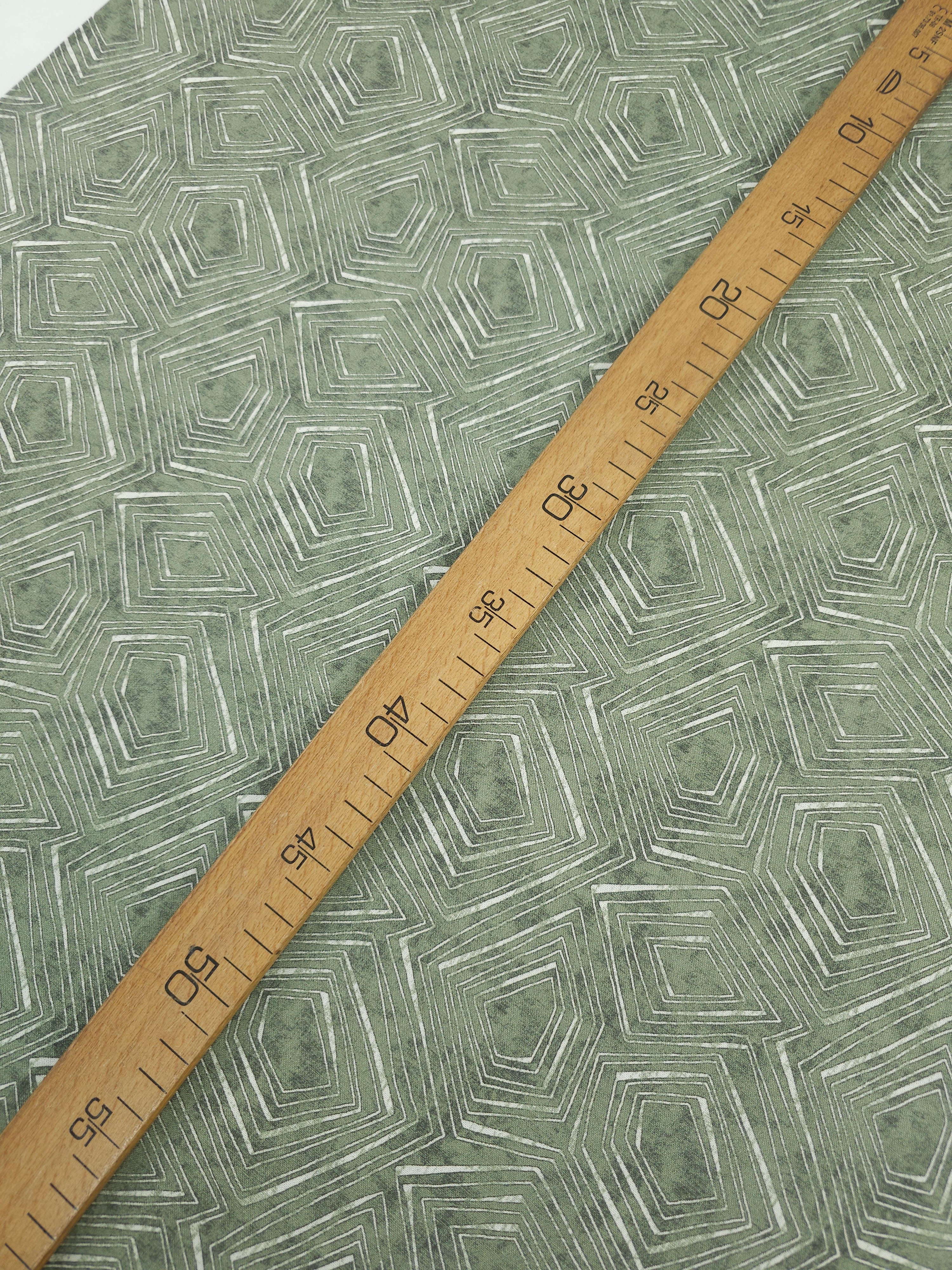 Deep Sage Geometric Diamond 100% Cotton