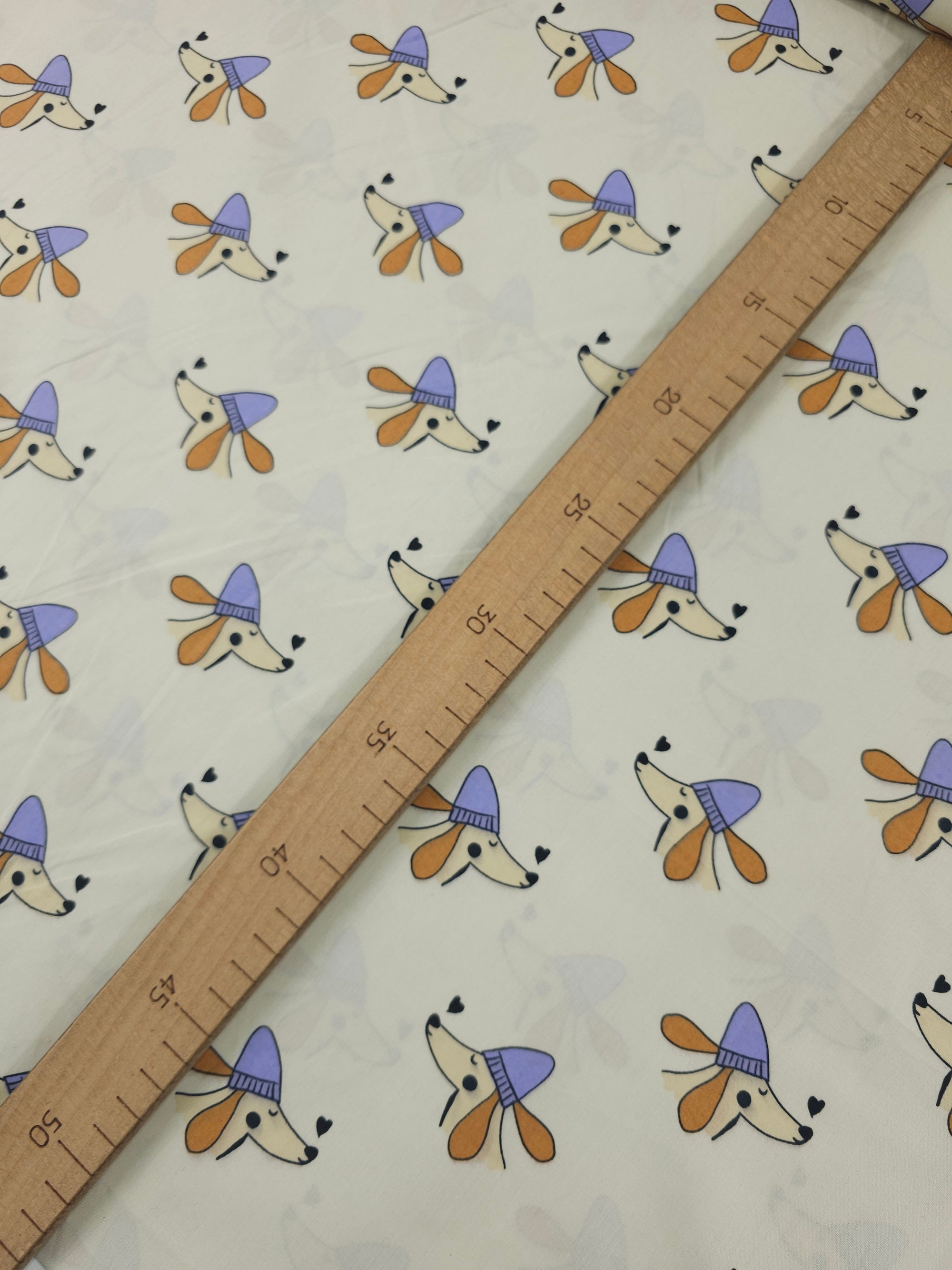 Light Cream Sausage Dog 100% Cotton 57"