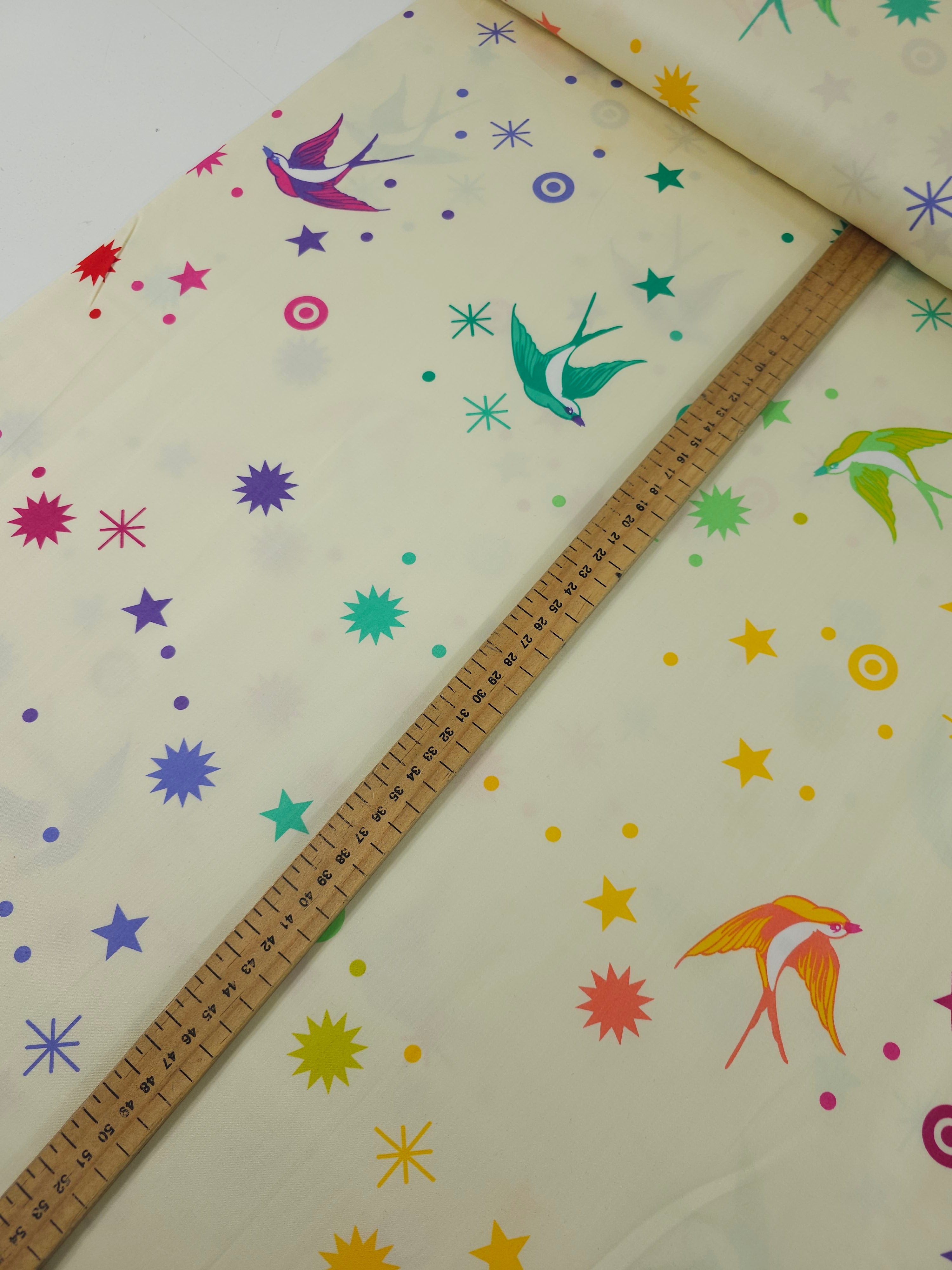 Mellow Rainbow Fairy Dust Cotton Sateen 108" - Tula Pink *EXTRA WIDE*